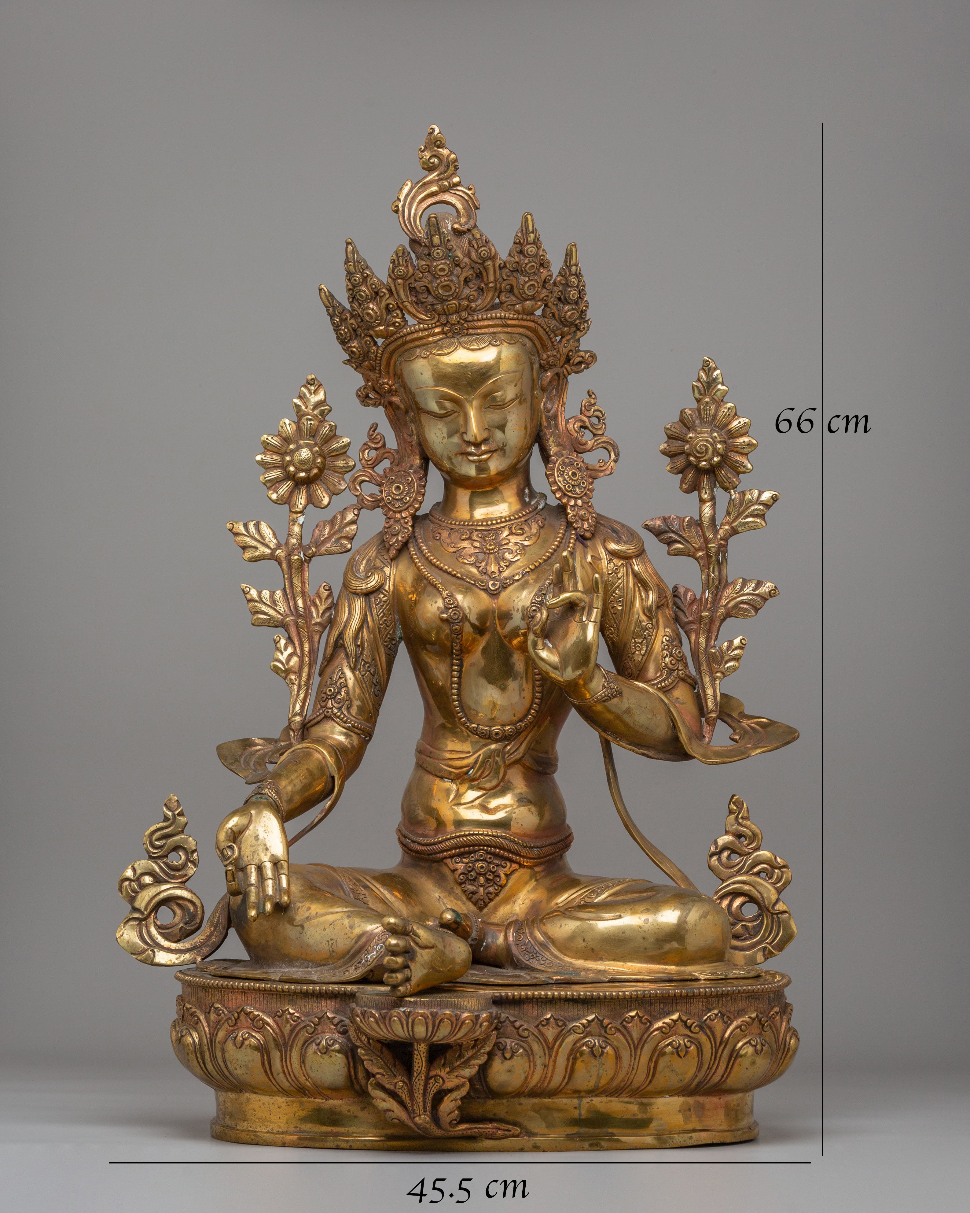 Handcrafted Green Tara Divine Statue | Spiritual Home Decor