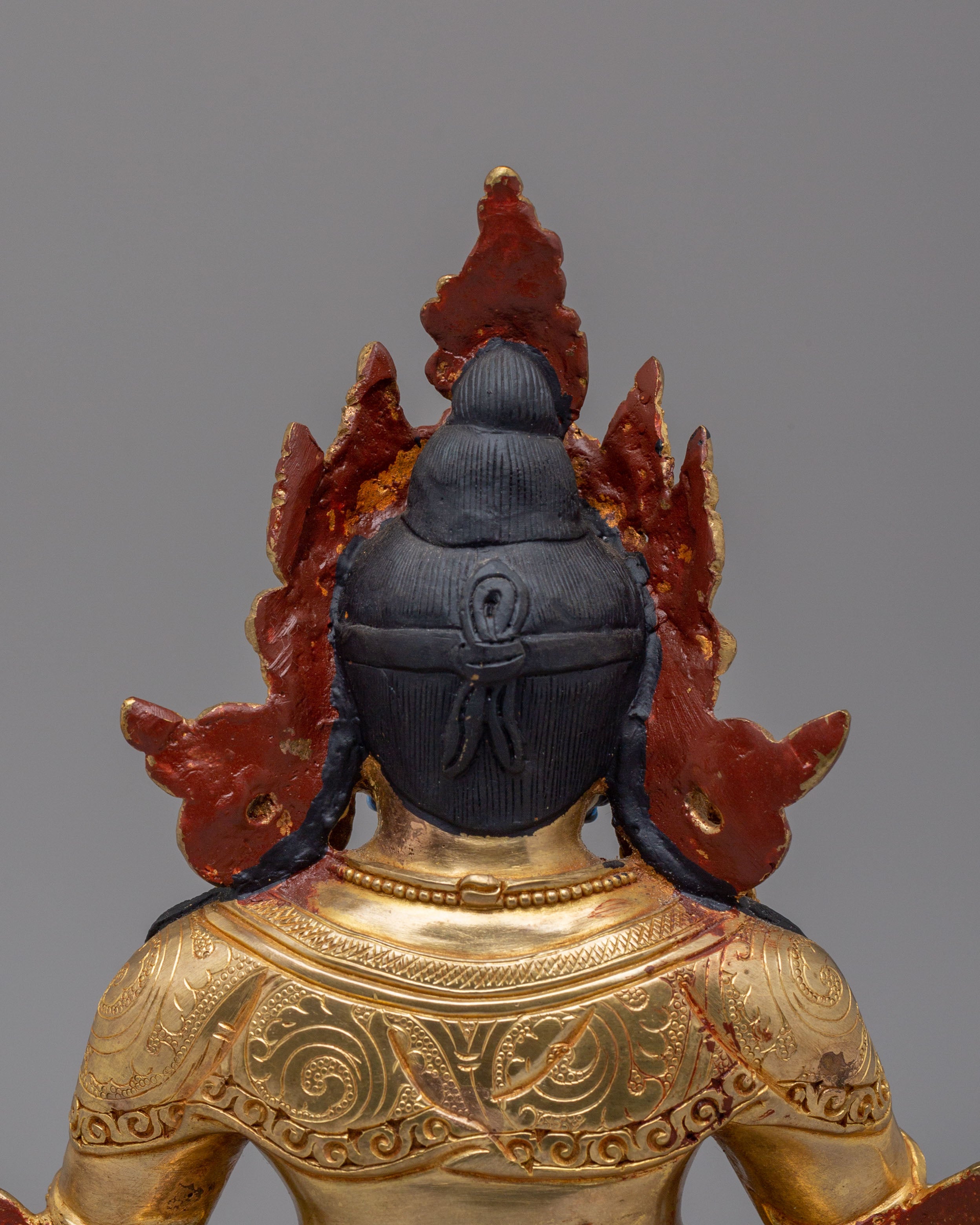 Buddhist God of Wealth Dzambhala Statue | Gold-Plated Copper Artwork