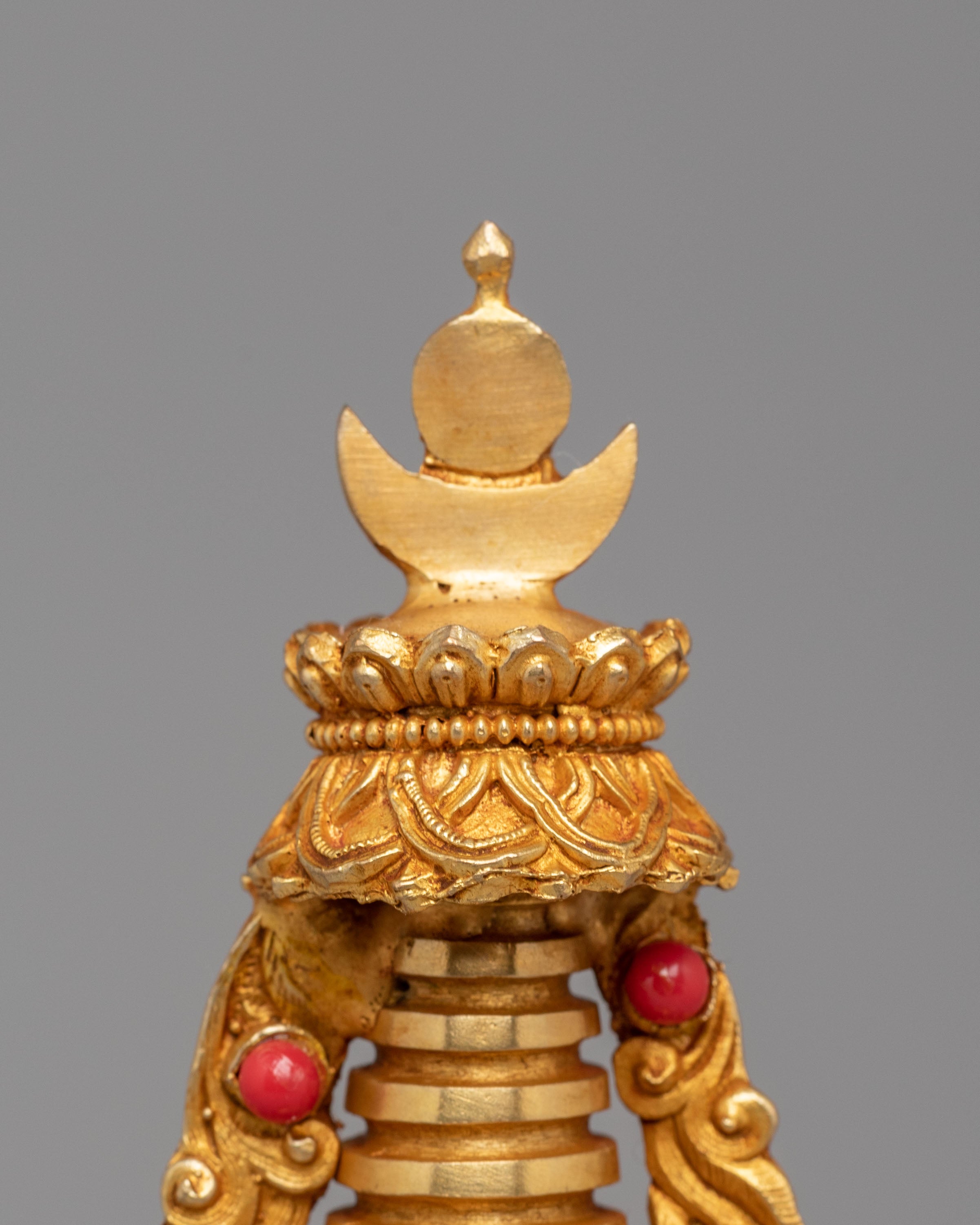 Buddhist Stupa Descent from Heaven | Sacred Sculpture for Meditation