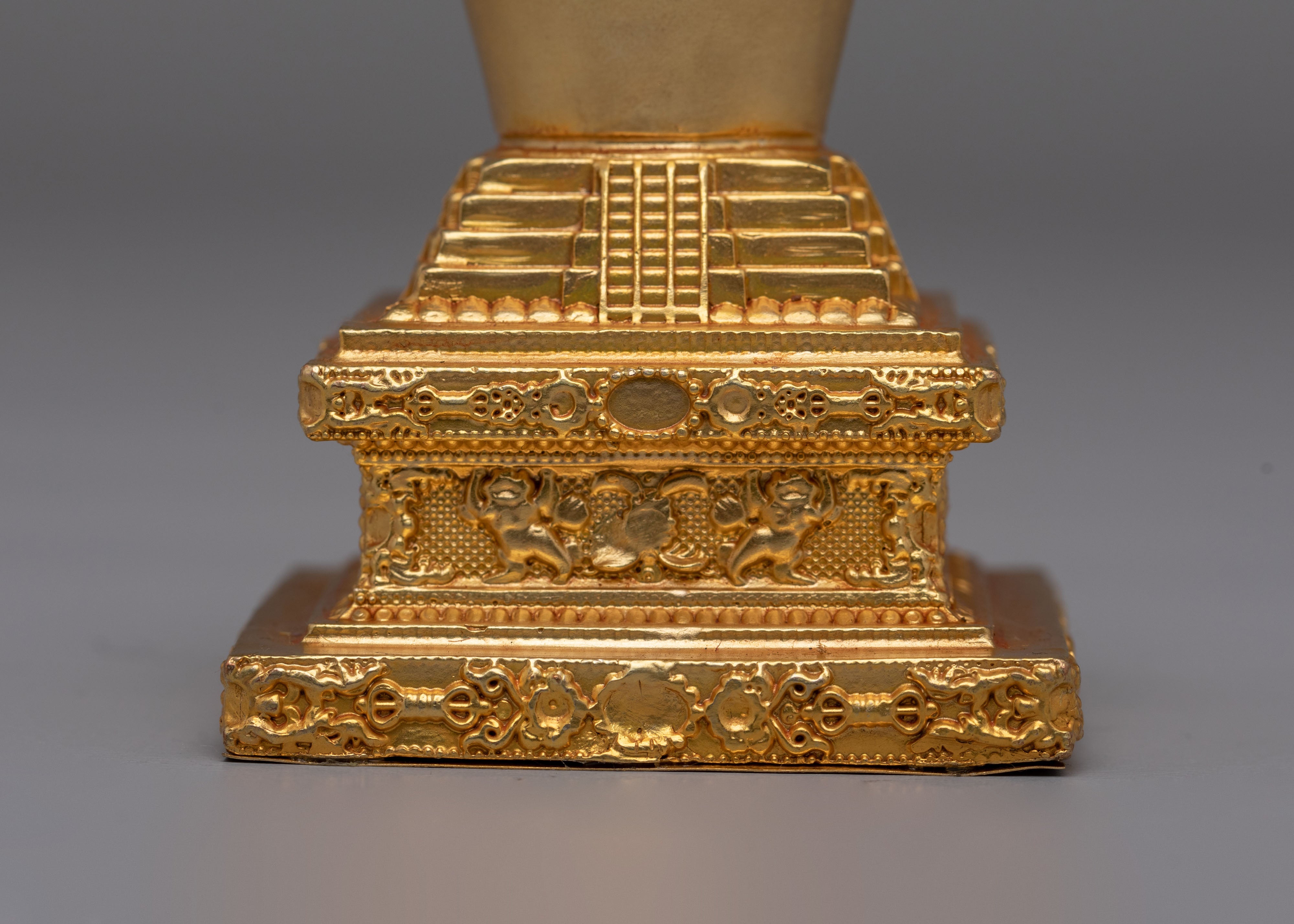 Handcrafted Descent from Heaven Stupa | Symbol of Enlightenment