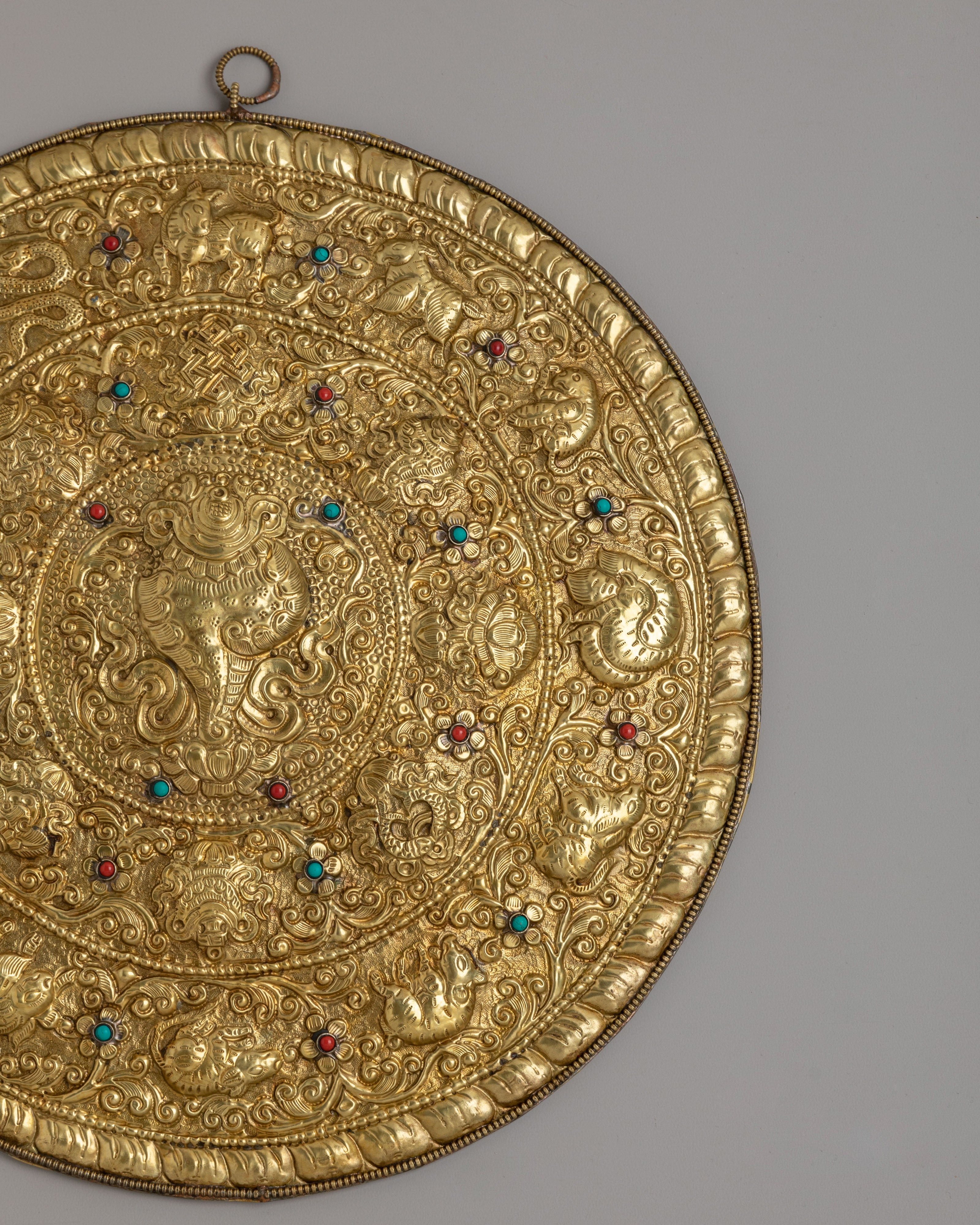Brass Conch Mandala Wall Hanging | Spiritual Home Decor