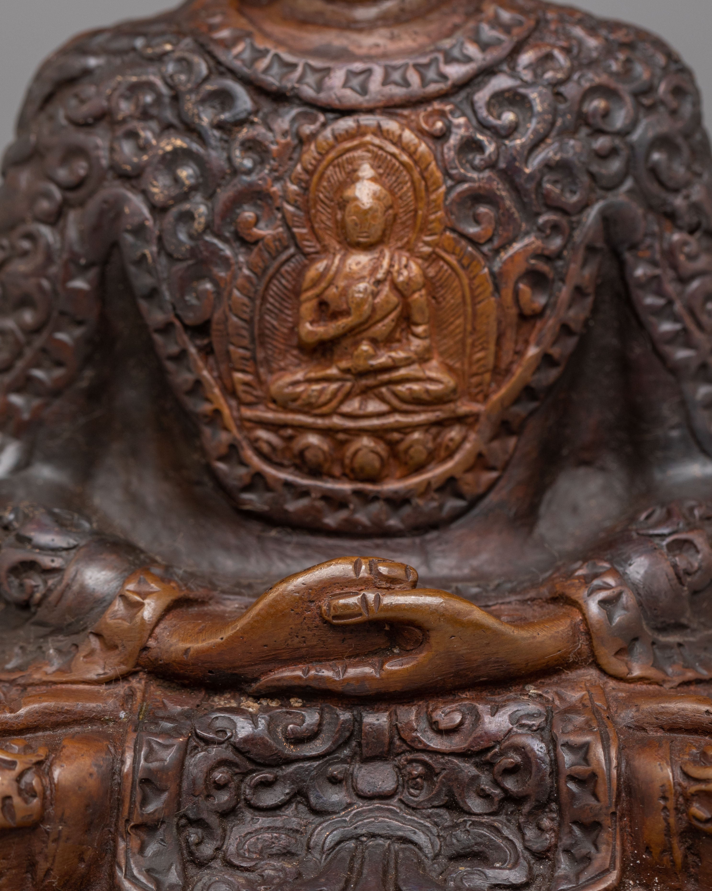 Oxidized Amitabha Buddha Statue | Himalayan Handcrafted Artwork