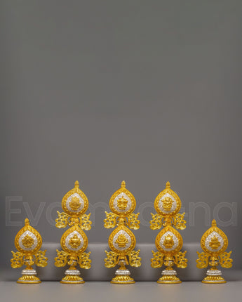 Tibetan Altar Eight Auspicious Symbols