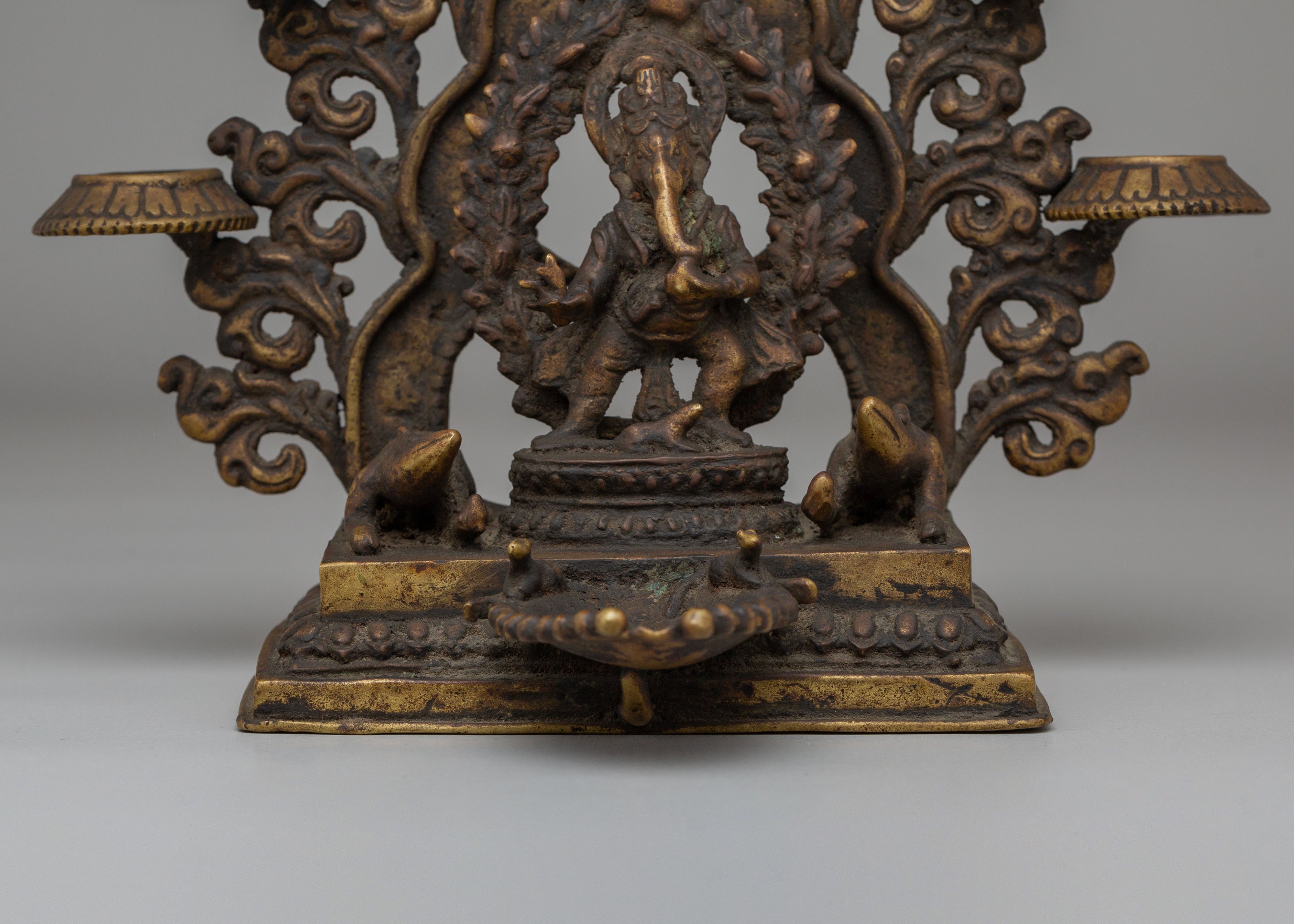 Handcrafted Ganesh Oil Lamp | Brass Lamp