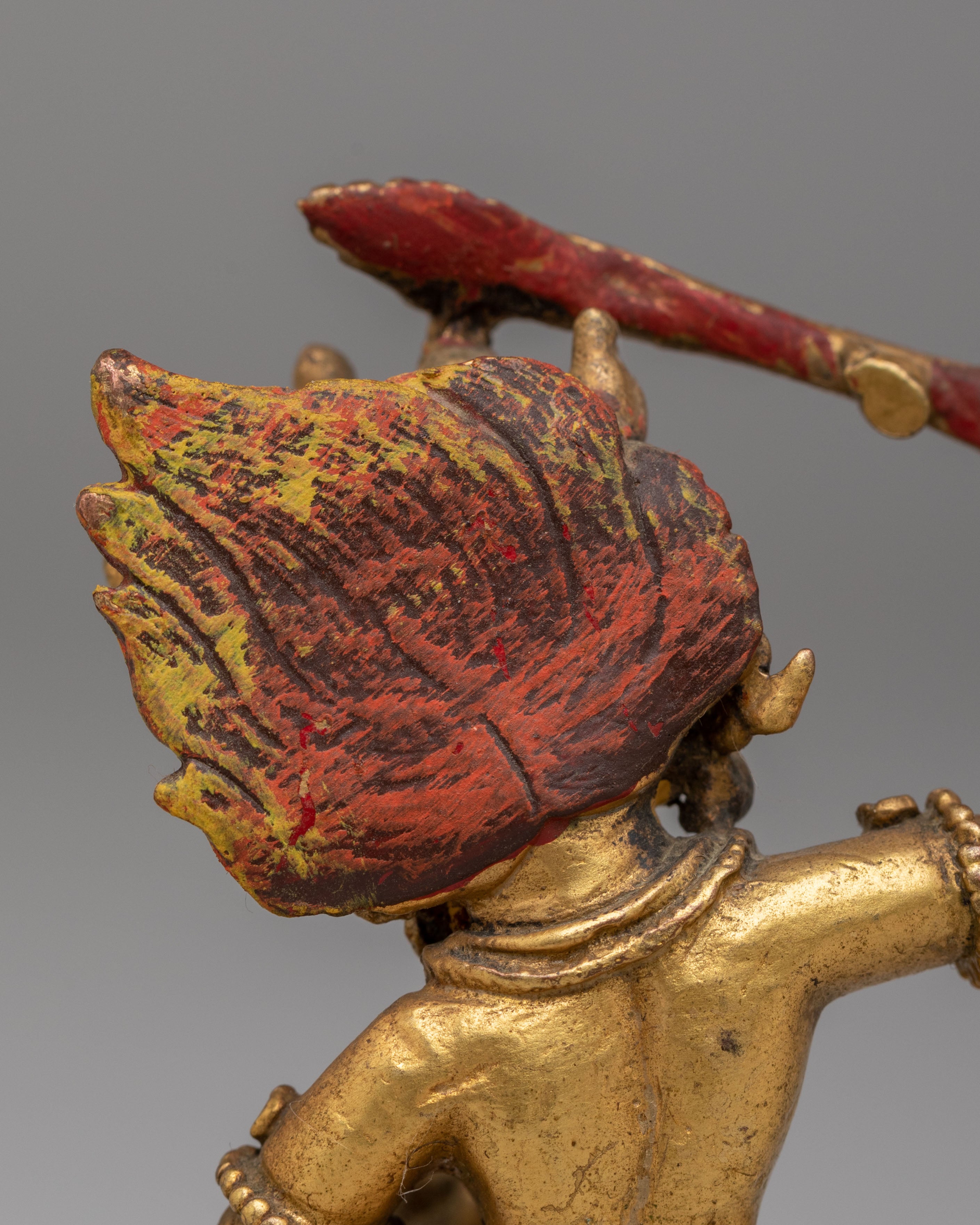 Sacred Tibetan Khadgapani Sculpture | Buddhist Guardian Figurine