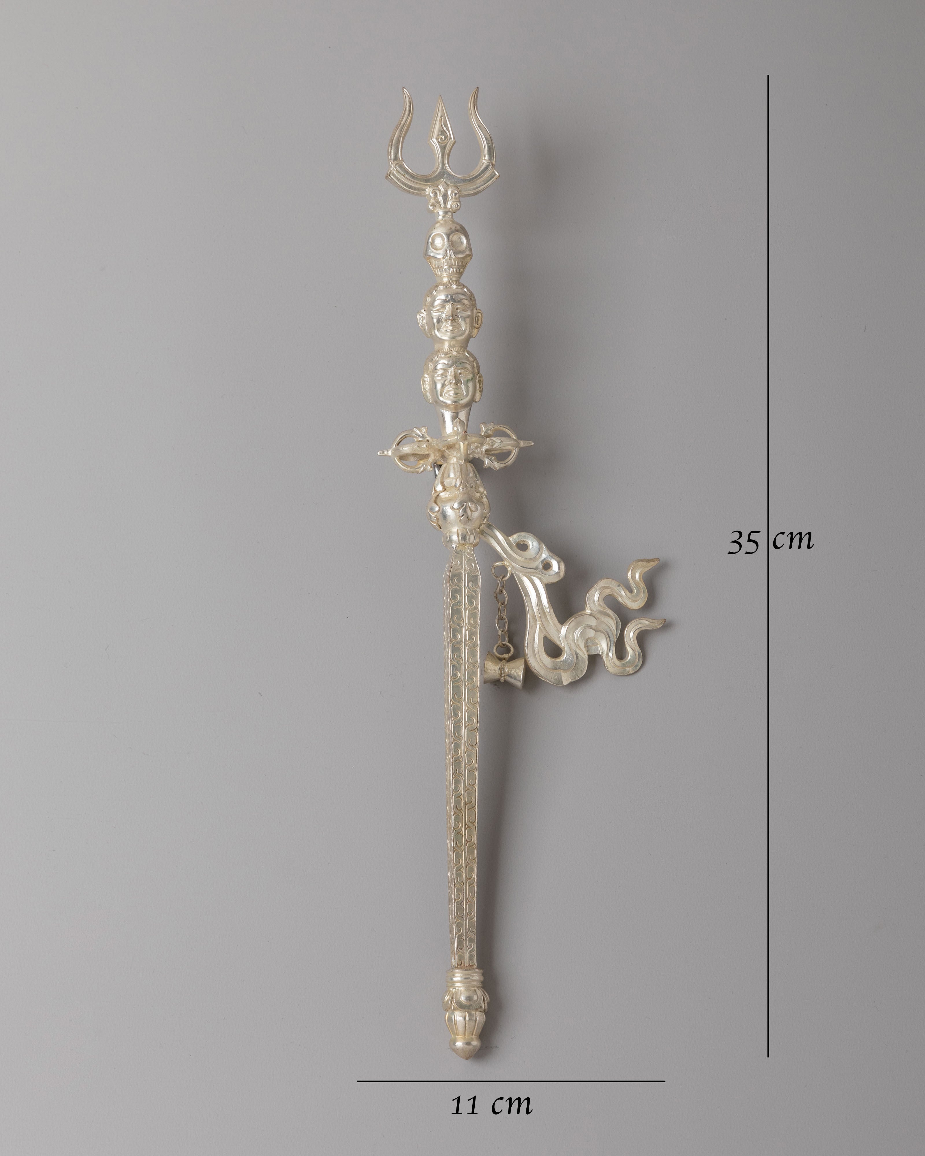 Spiritual Khatvanga Ritual Staff | Sacred Tibetan Tantric Tool