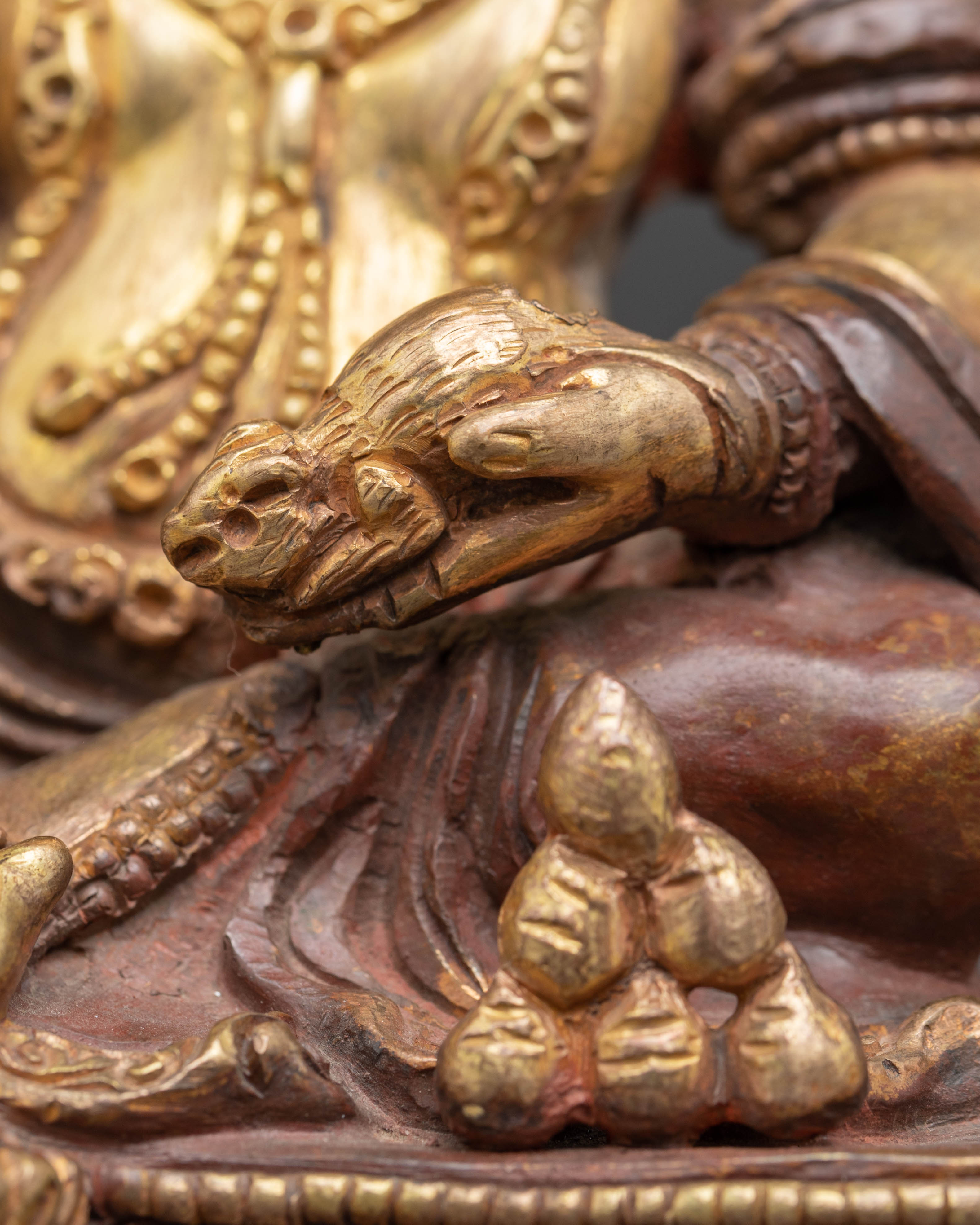 Dzambhala Copper Statue for Decor | Embodiment of Wealth and Prosperity