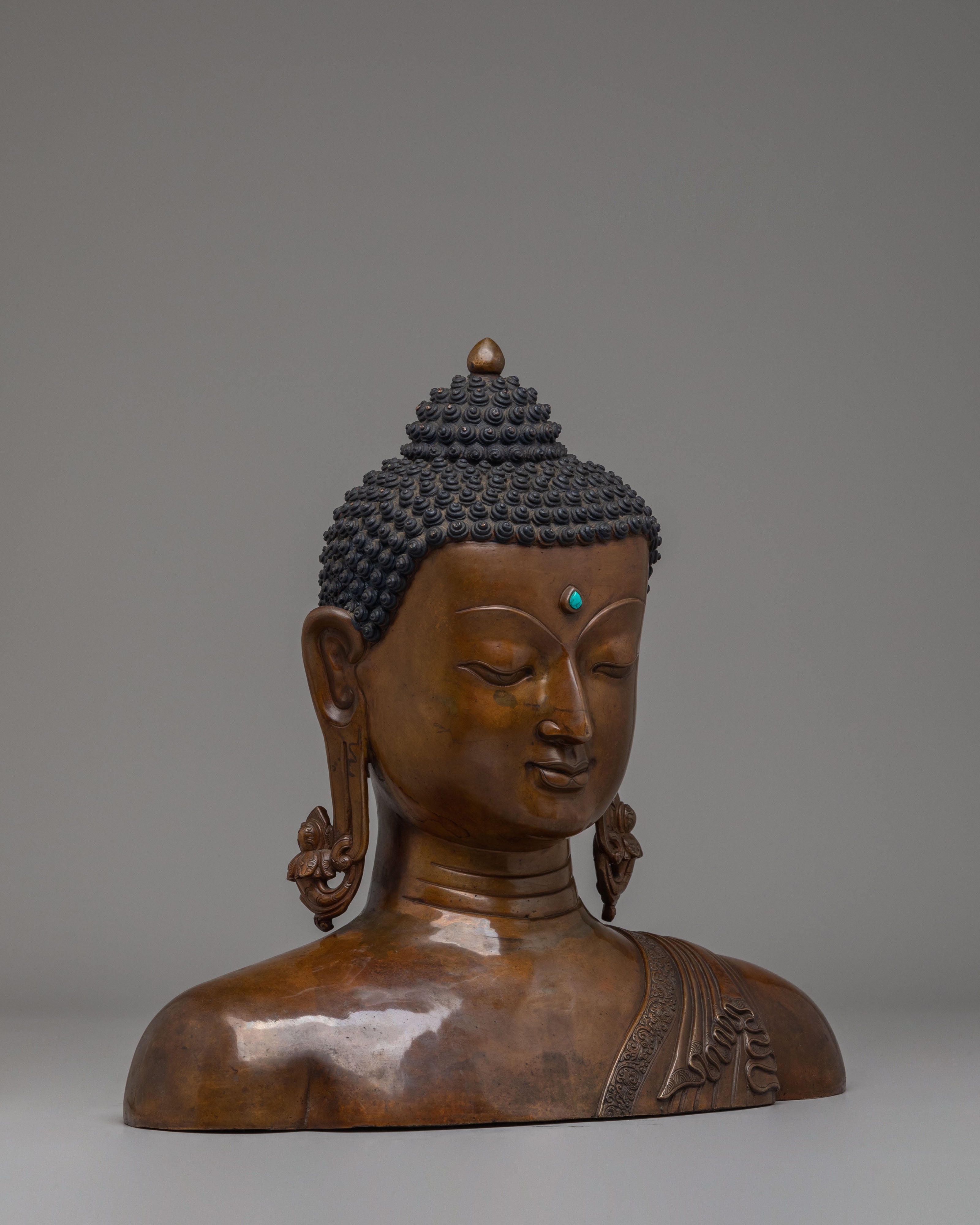 Himalayan Buddha Head Sculpture | Handcrafted Statue for Meditation
