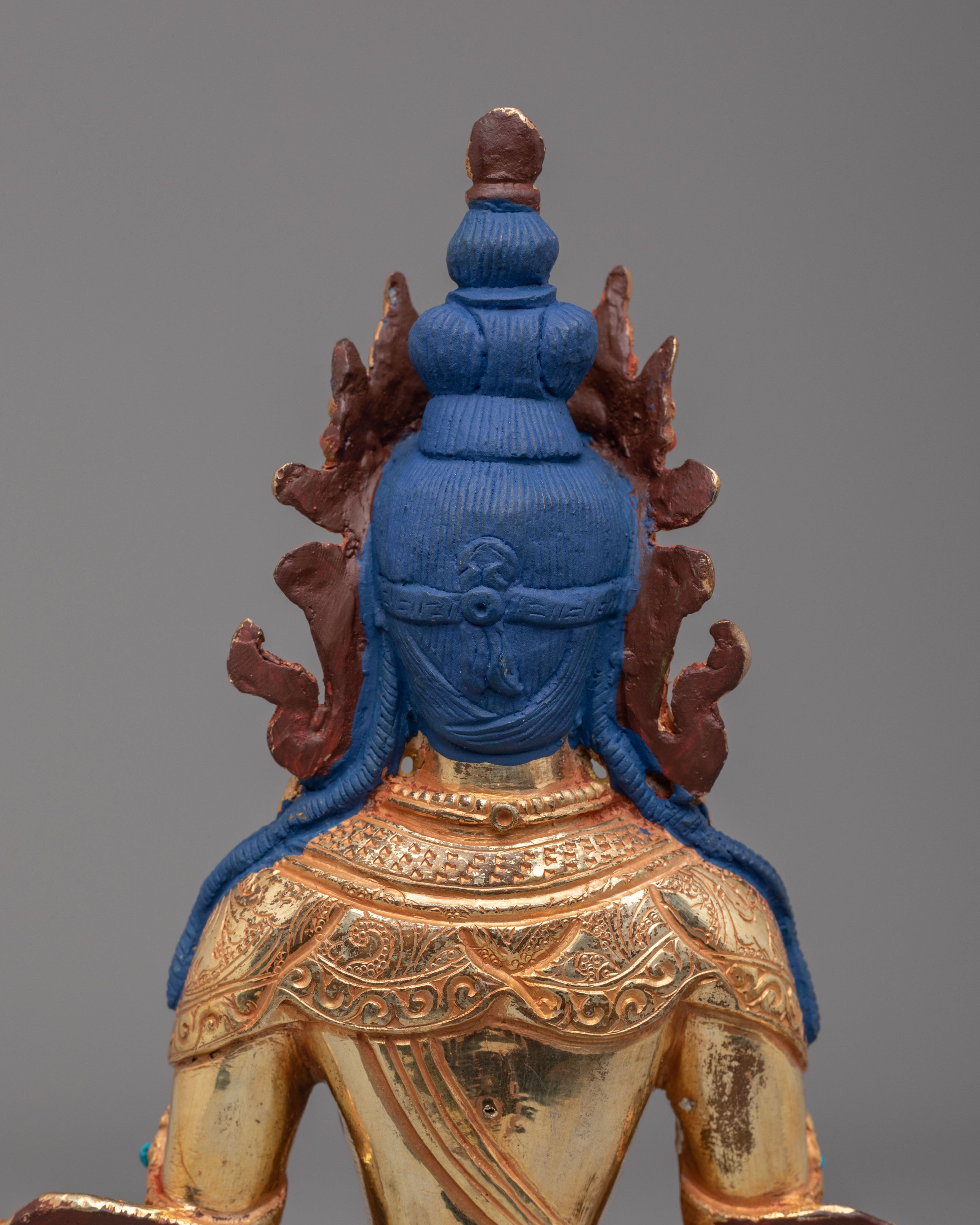Long Life Amitayus Buddha Figure | Traditional Buddhist Artwork
