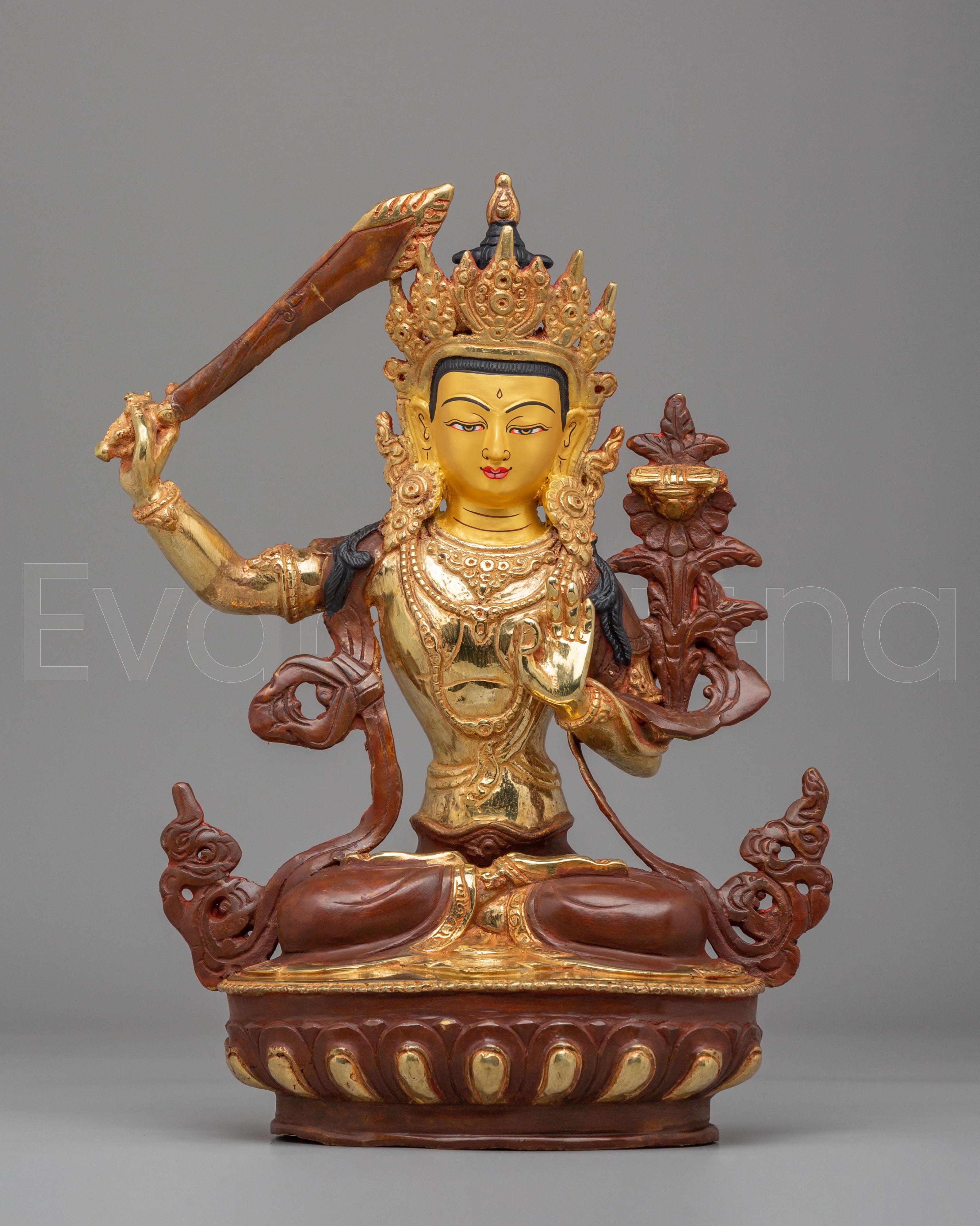 Handcrafted Manjushri Statue