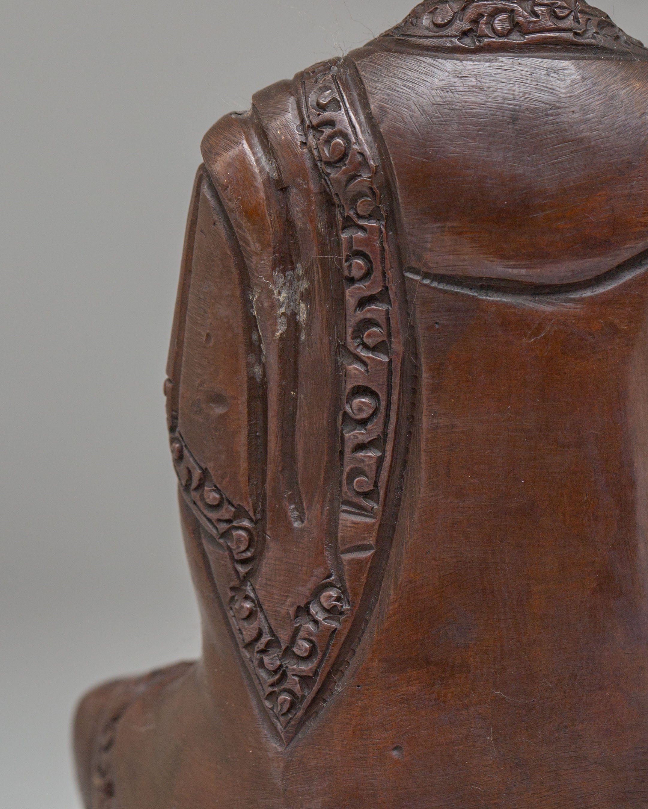 Sacred Amitabha Buddha Altar Statue | Oxidized Copper Buddhist Sculpture