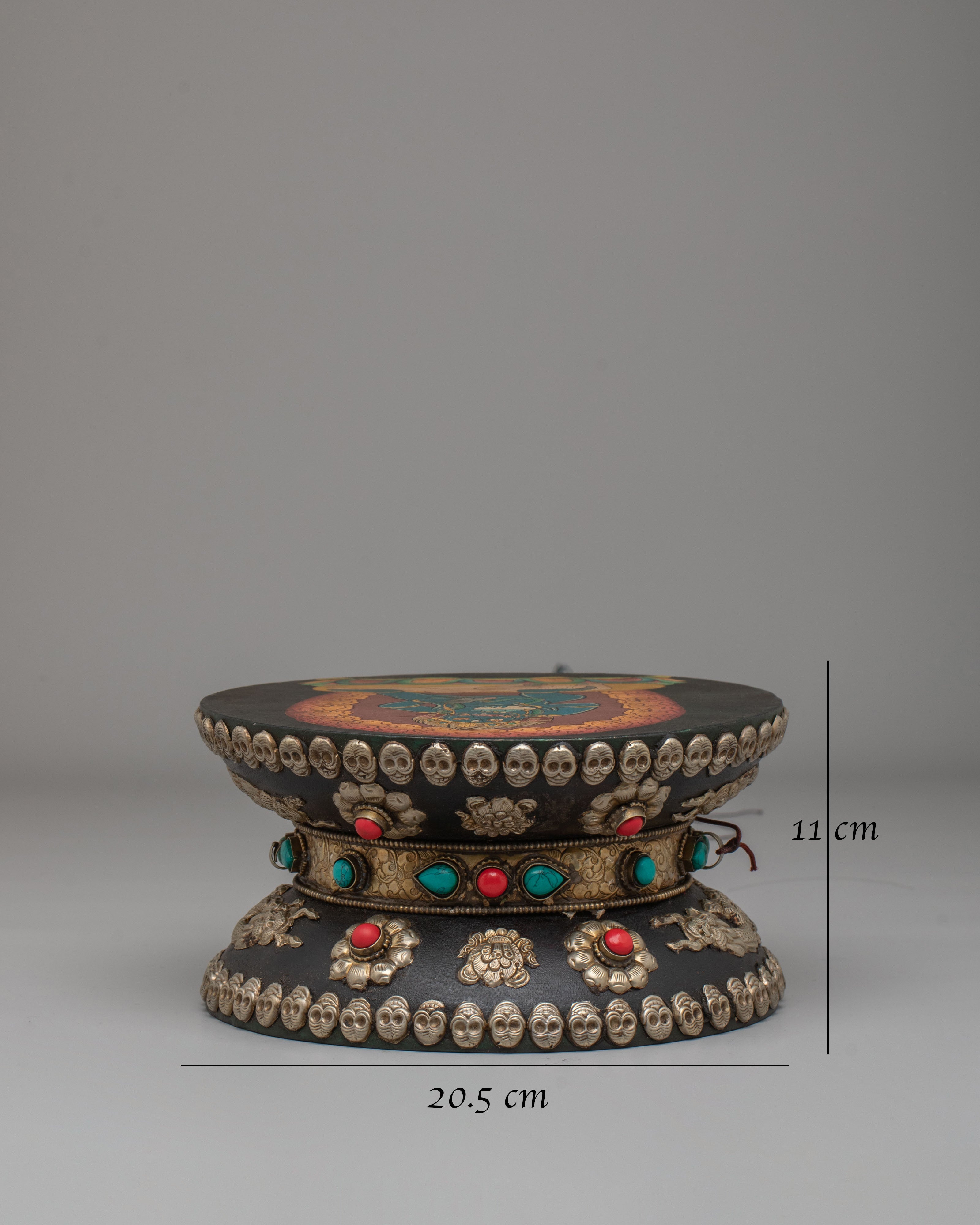 Vajrayana Buddhist Damaru | Traditional Handcrafted Tibetan Ritual Drum