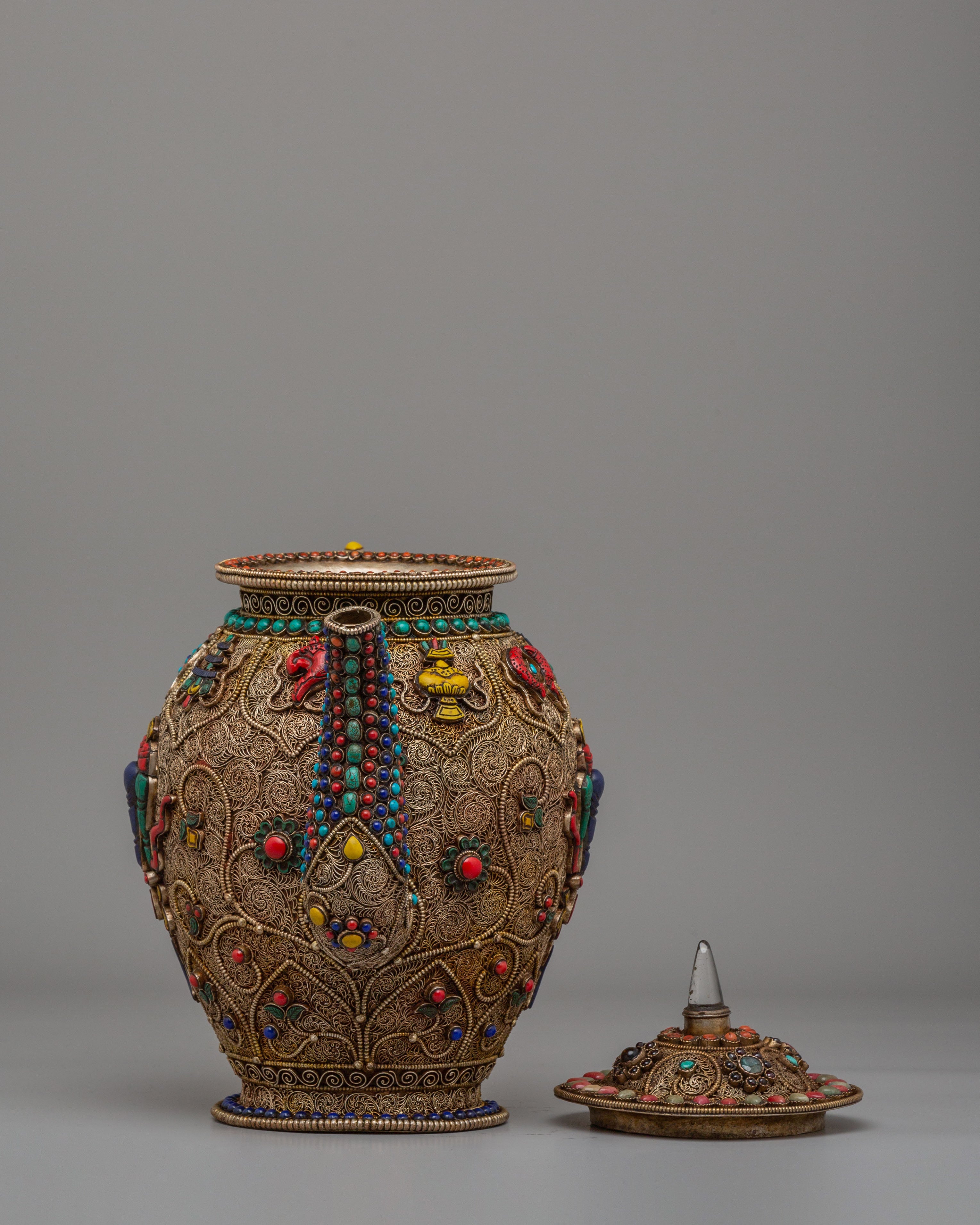 Handcrafted Himalayan Tea Pot | Religious and Spiritual Decor
