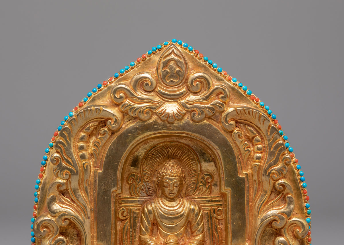 Buddha Of infinite Light Statue | Buddhist Sculpture with Gemstone