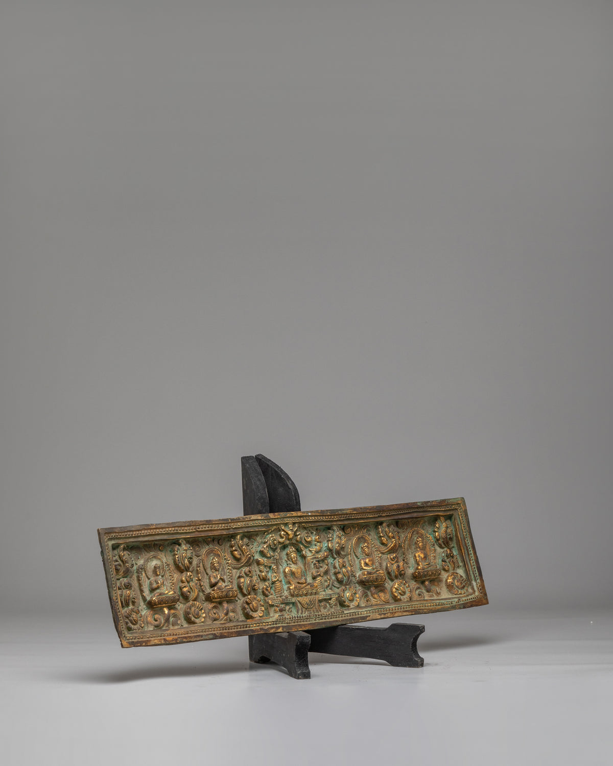 Tibetan Buddhist Door Hanging Buddha Set | Handcrafted Copper Buddha Panel