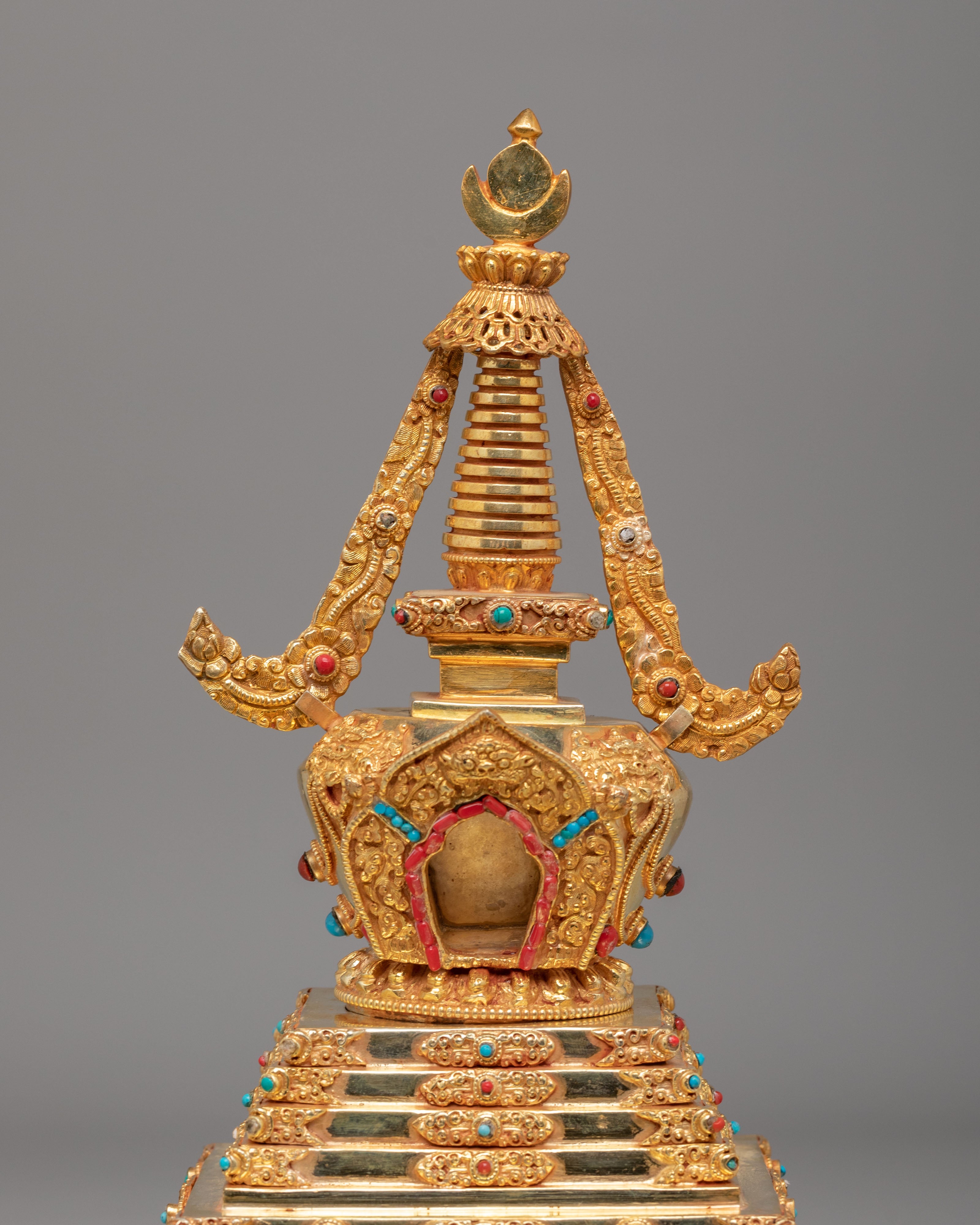 Handcrafted Enlightenment Chorten Stupa | Tibetan Spiritual Symbol