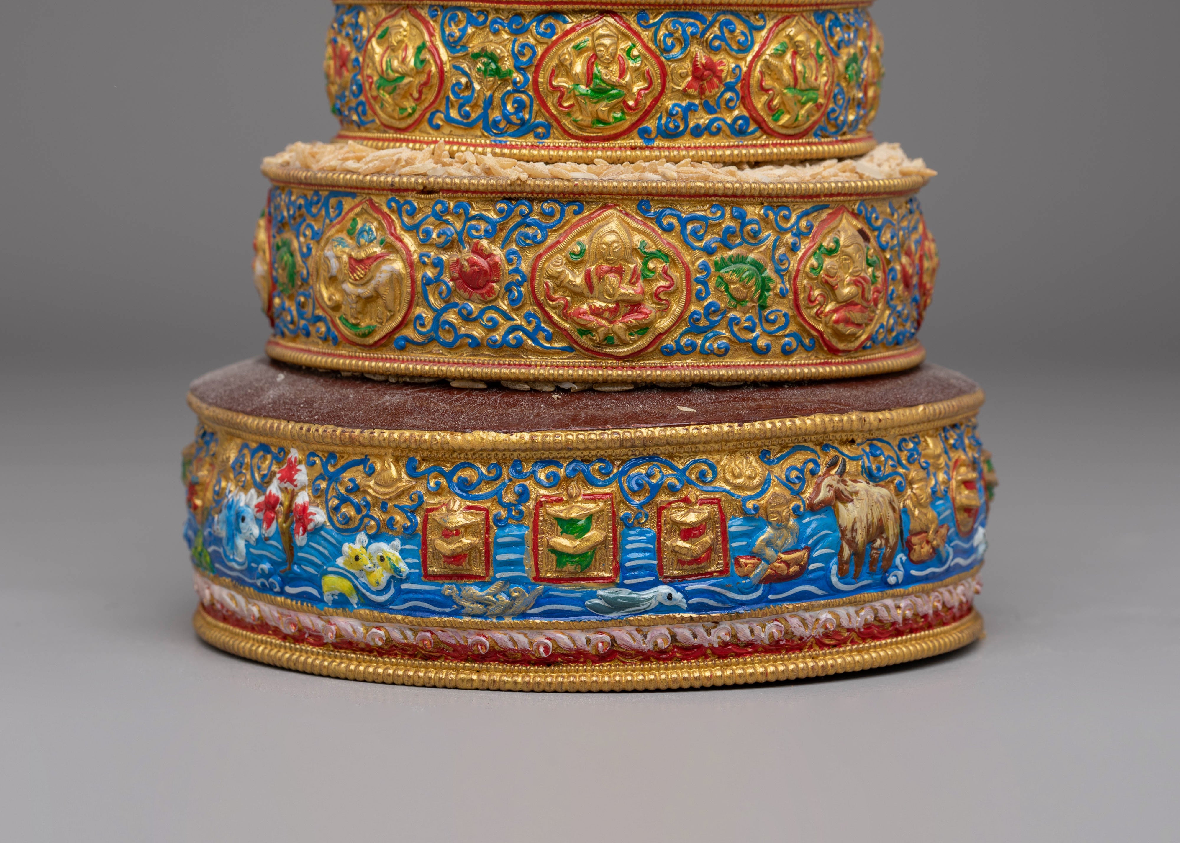 Handmade Tibetan Mandala Offering | Sacred Spiritual Decor for Meditation
