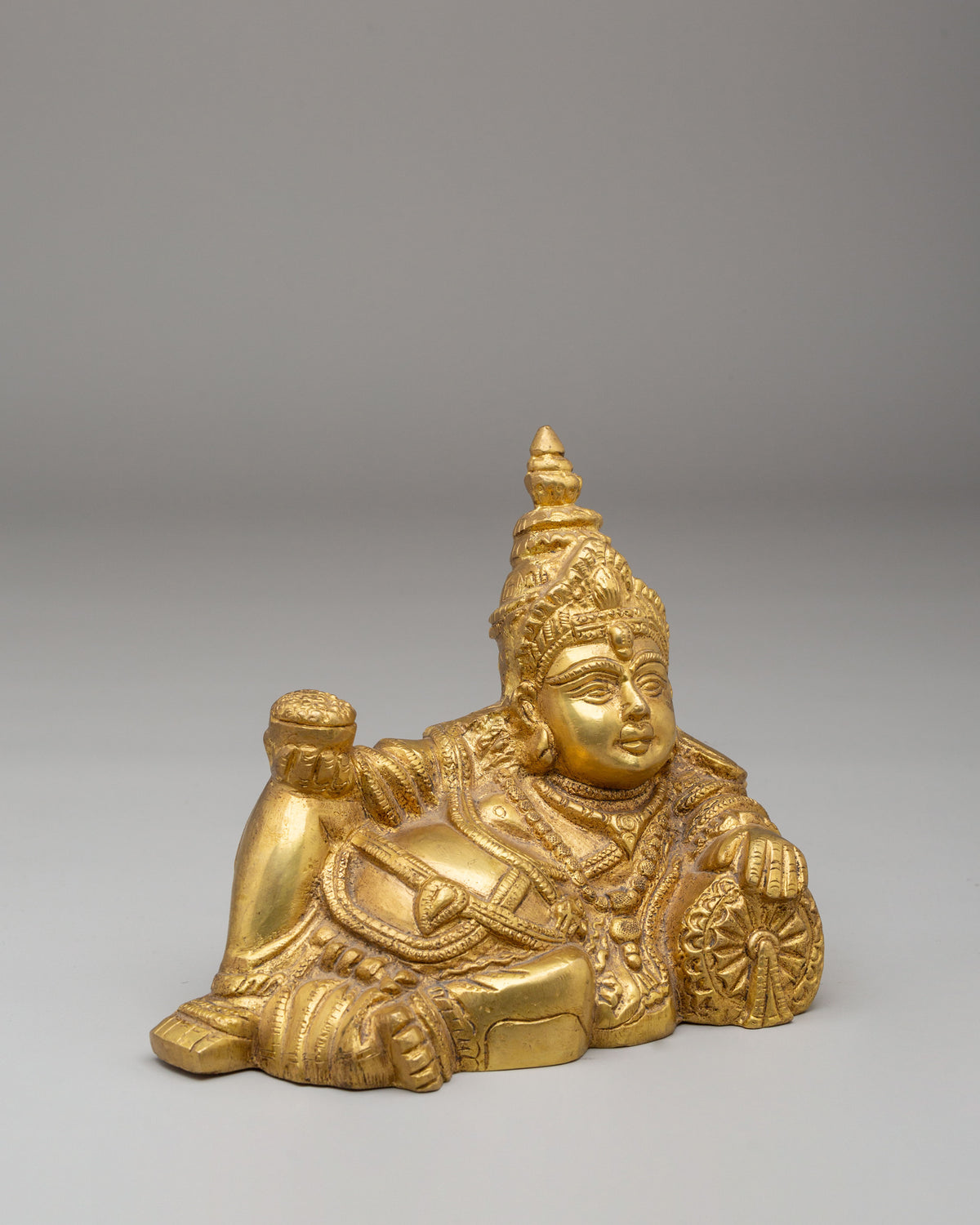 Tibetan Lord Kubera Sculpture | Brass God of Wealth and Prosperity