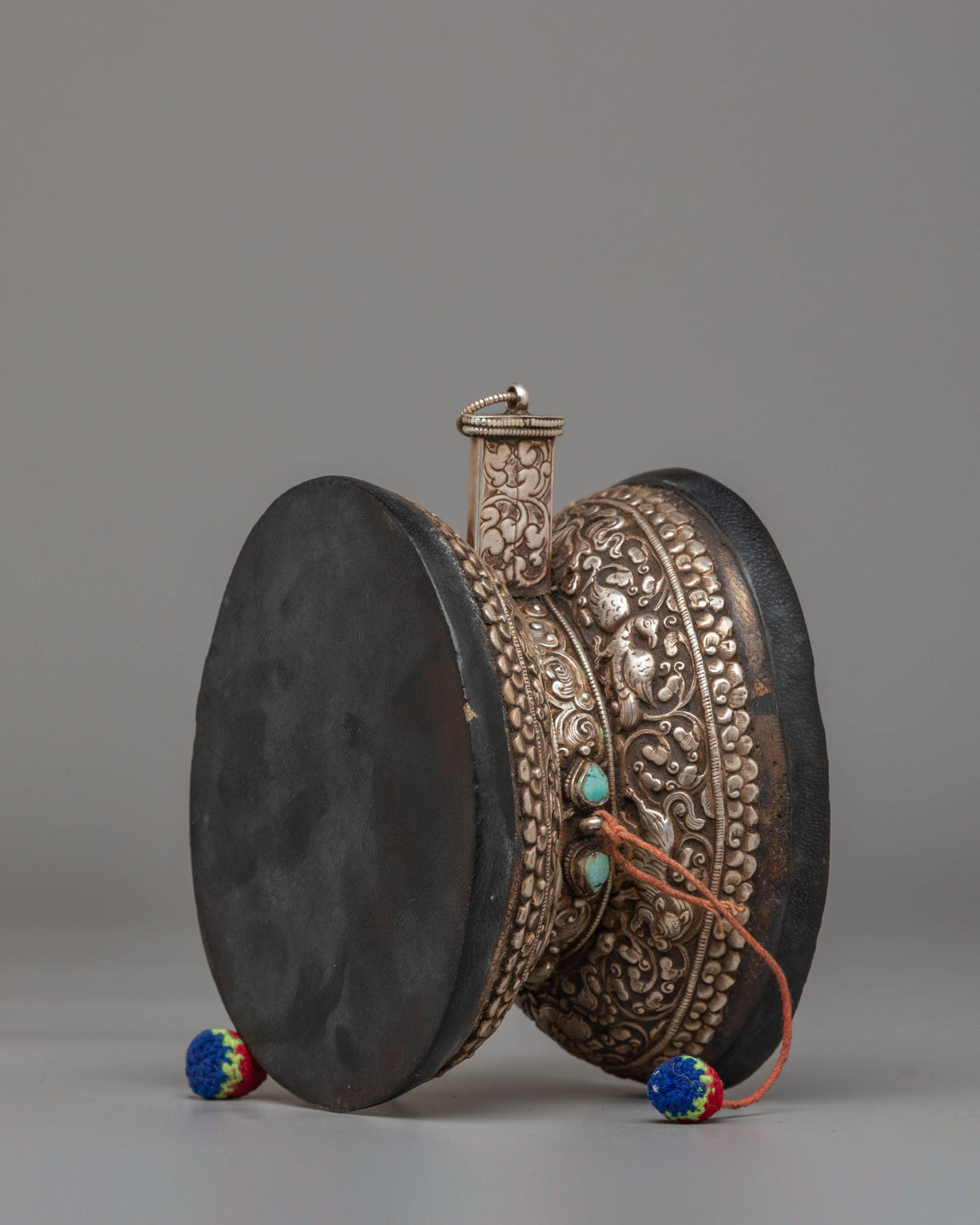 Handcrafted Damaru For Ritual Ceremonies | Spiritual Altar Artwork