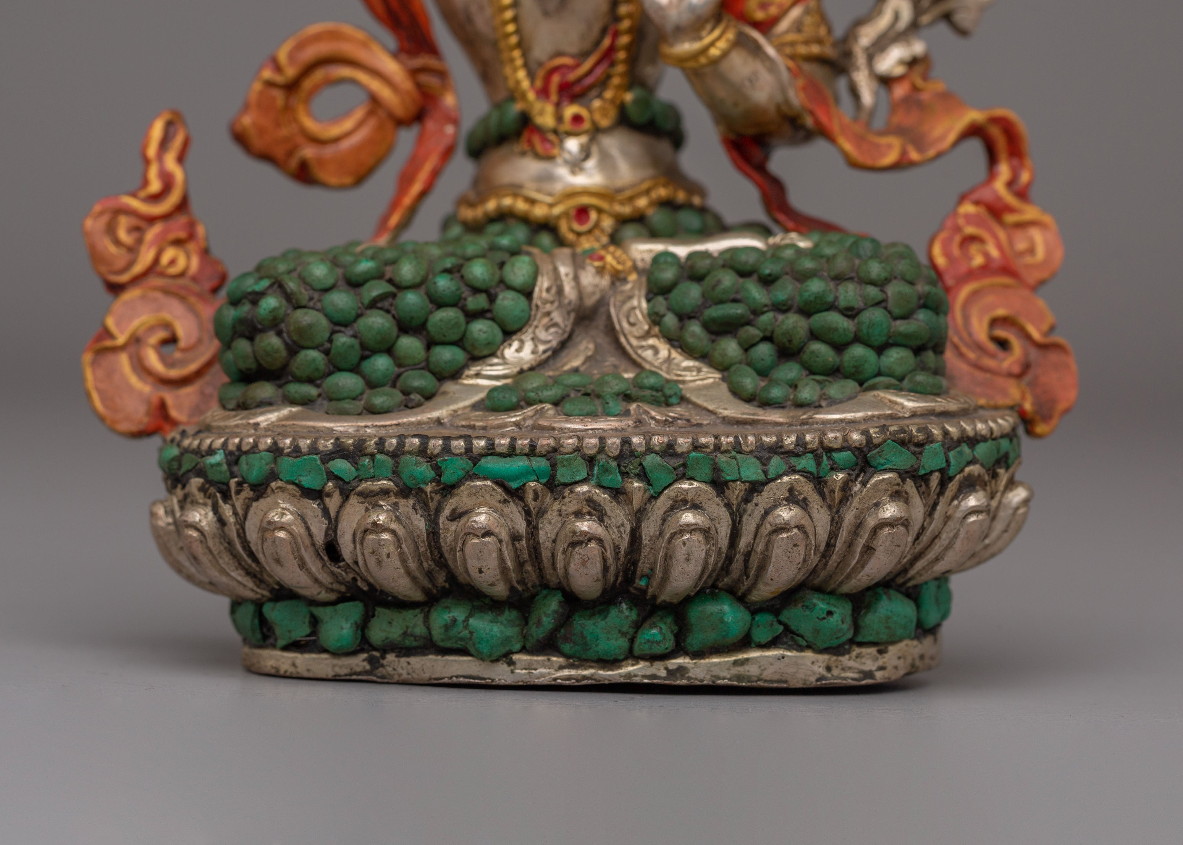 Sacred Handmade Manjushri Statue | Traditional Buddhist Artwork