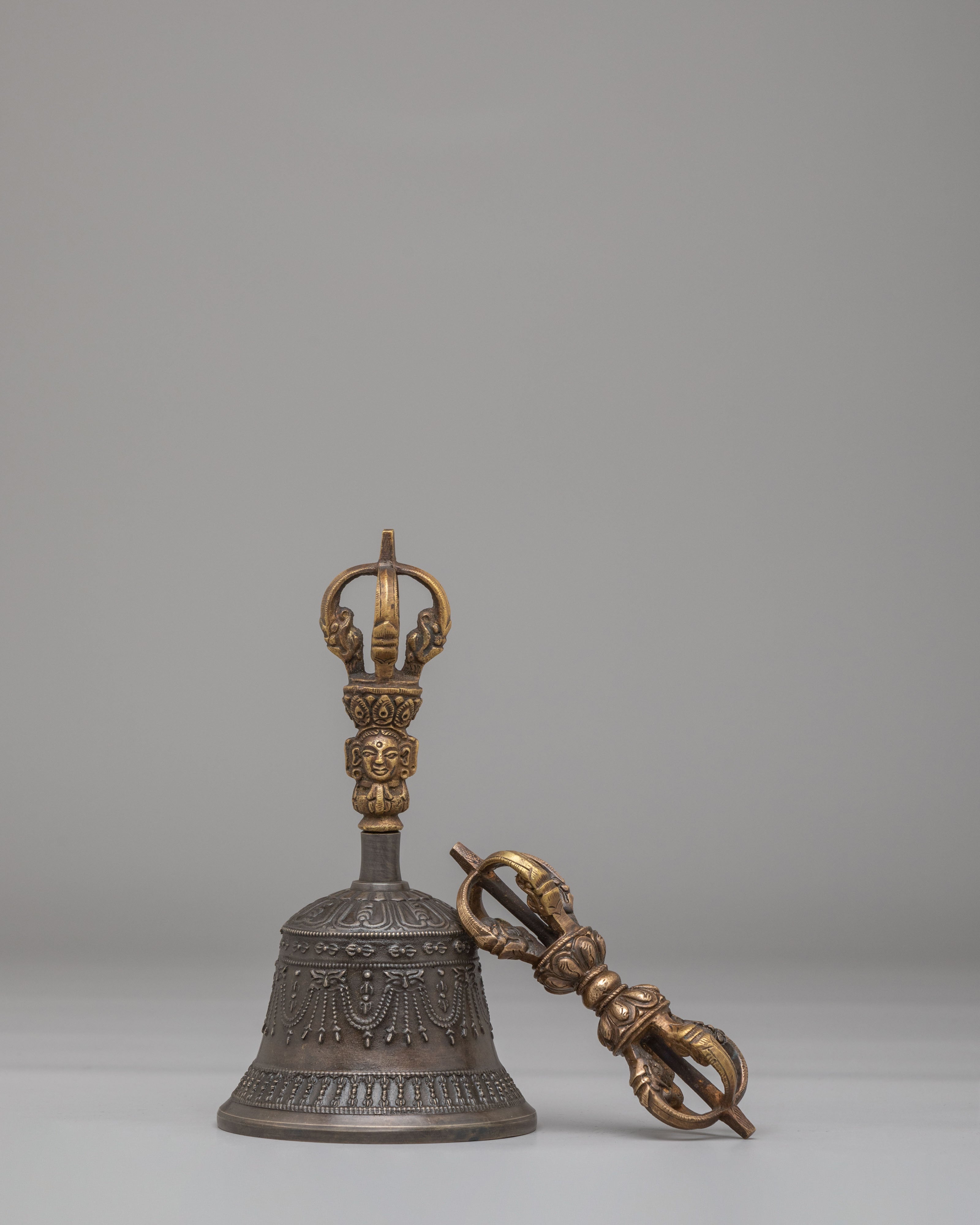 Buddhist Vajra Bell Set | Sacred Tibetan Ritual Tools