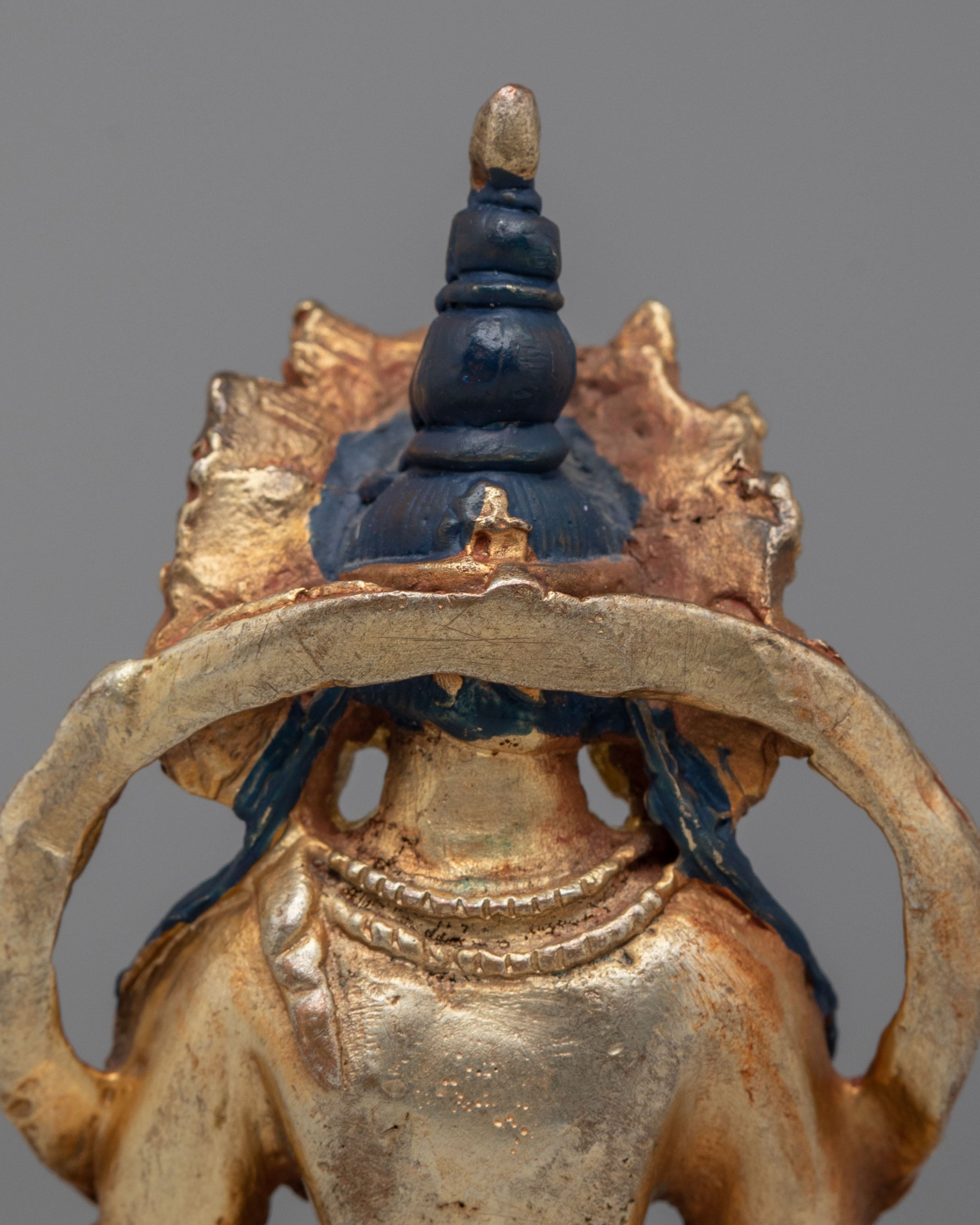 Spiritual Amitayus Meditation Statue | 24K Gold Plated Copper Figure