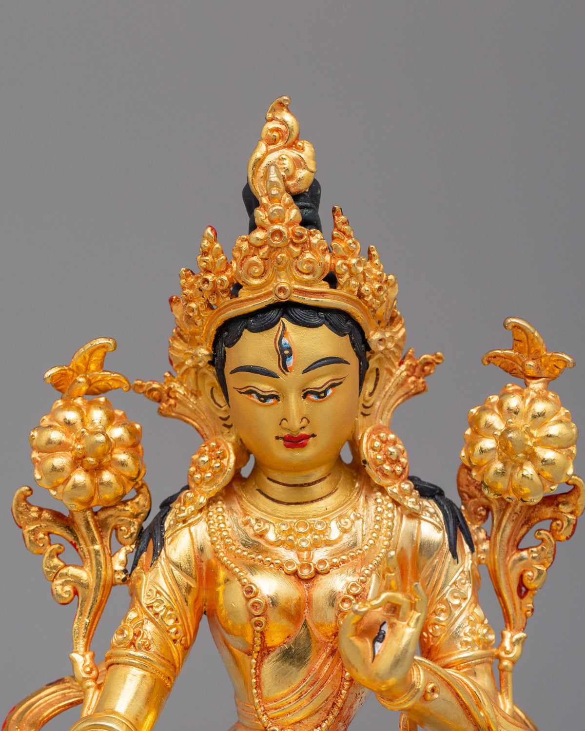 White Tara Divine Statue | Traditional Tibetan Artwork for Meditation