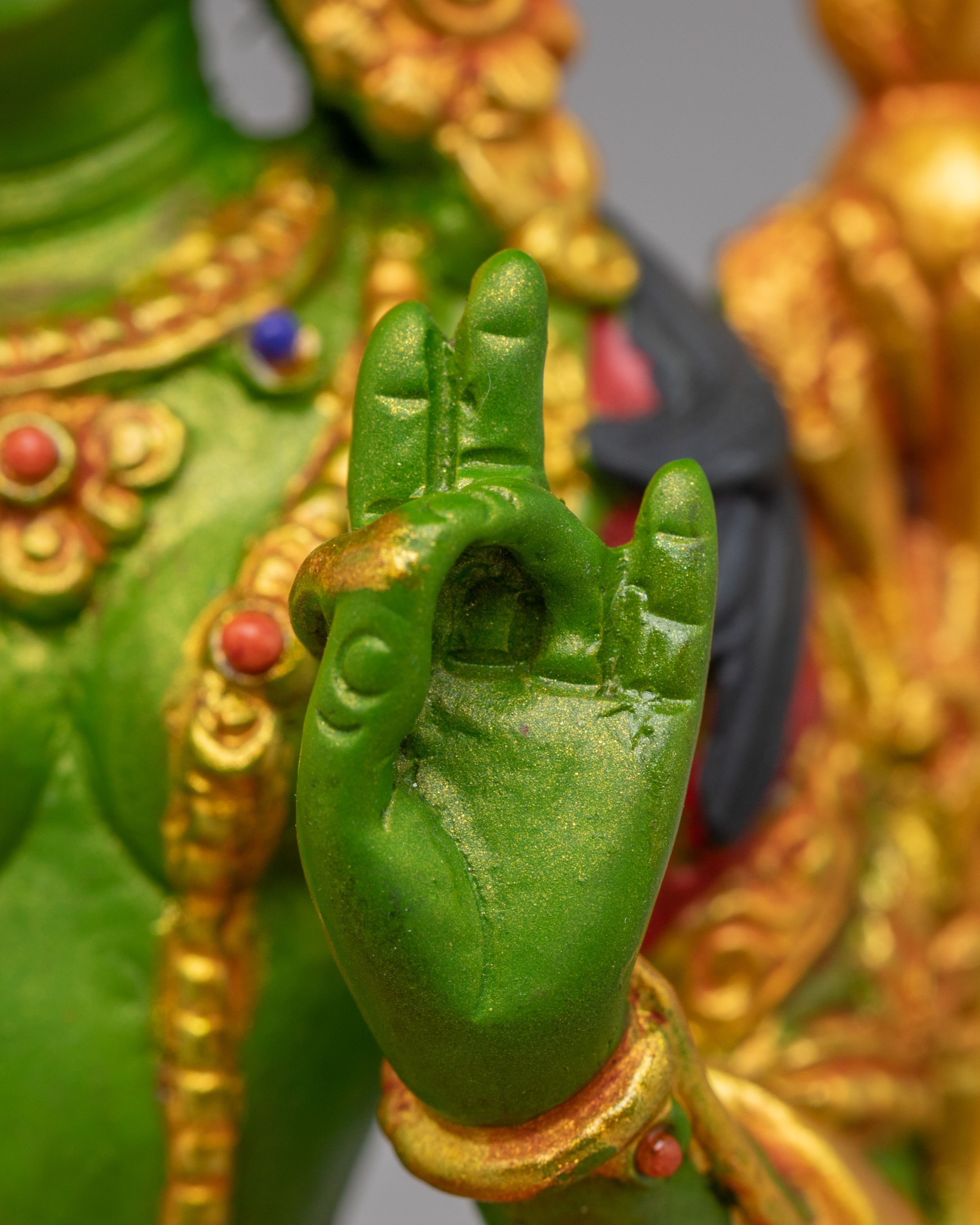 Divine Green Tara Goddess Sculpture | Handcrafted Statue for Spiritual Blessings