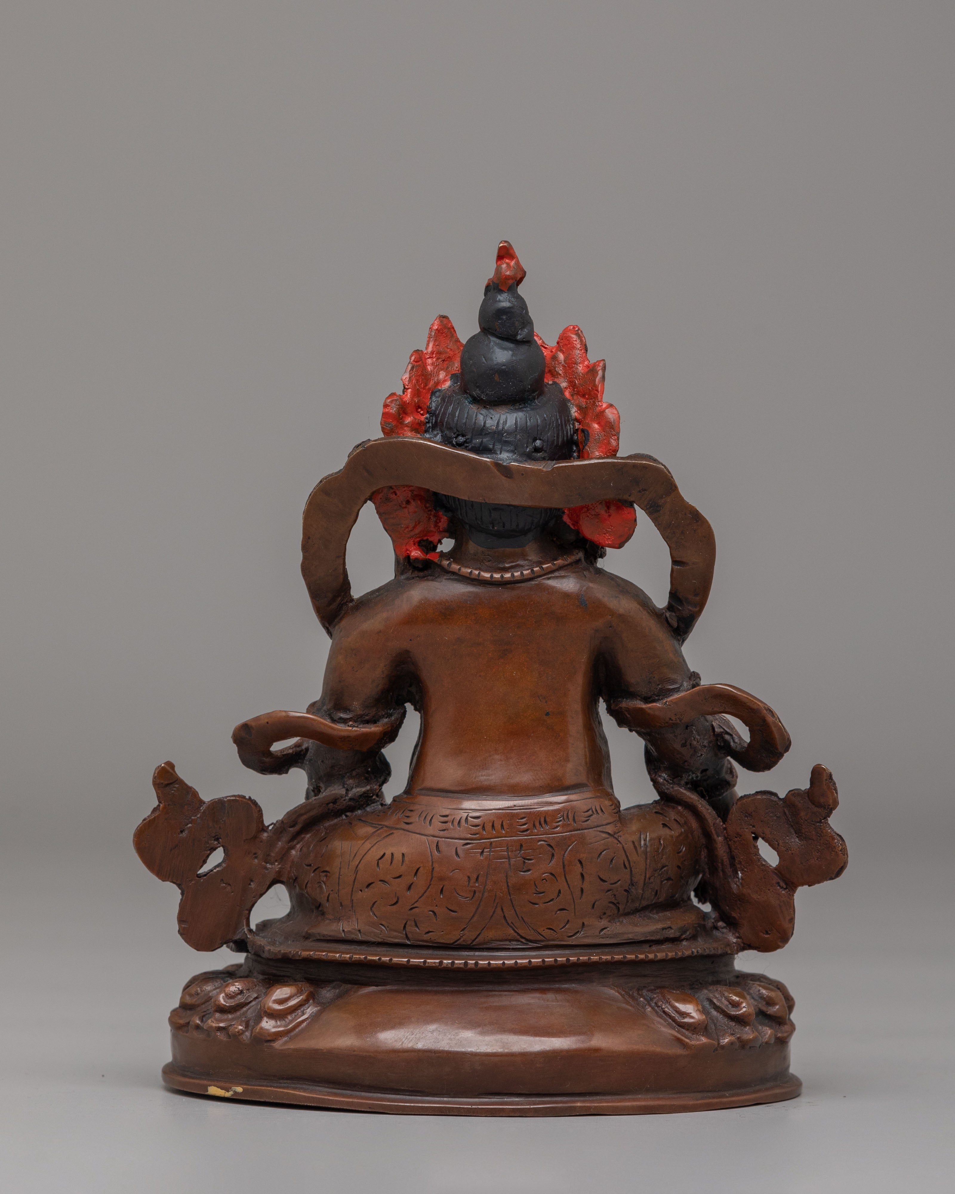 Spiritual Dzambhala Shrine Statue | Copper Body with 24K Gold Plating