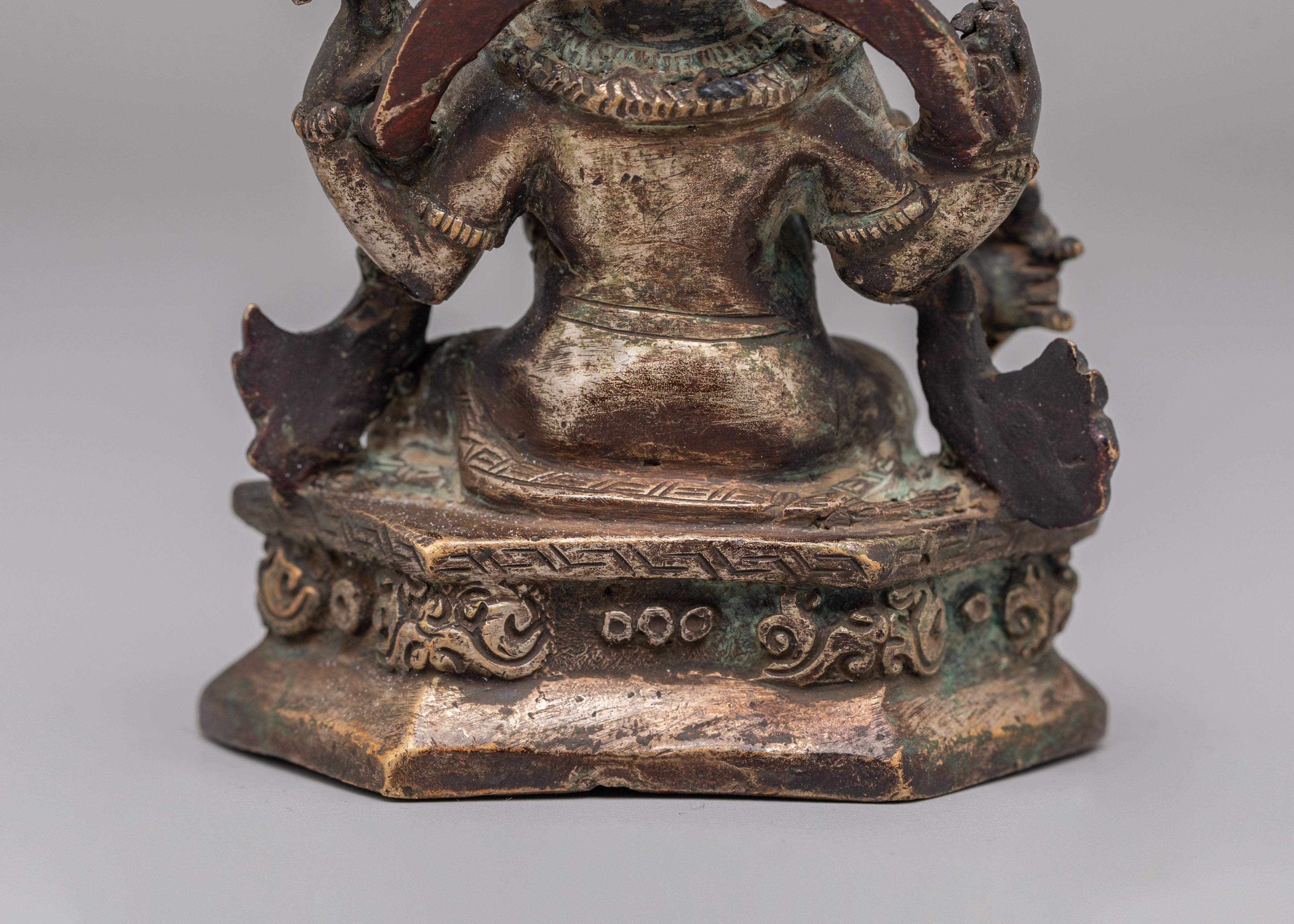 Himalayan Lord Ganesha Sculpture | Antique Finish Copper Statue
