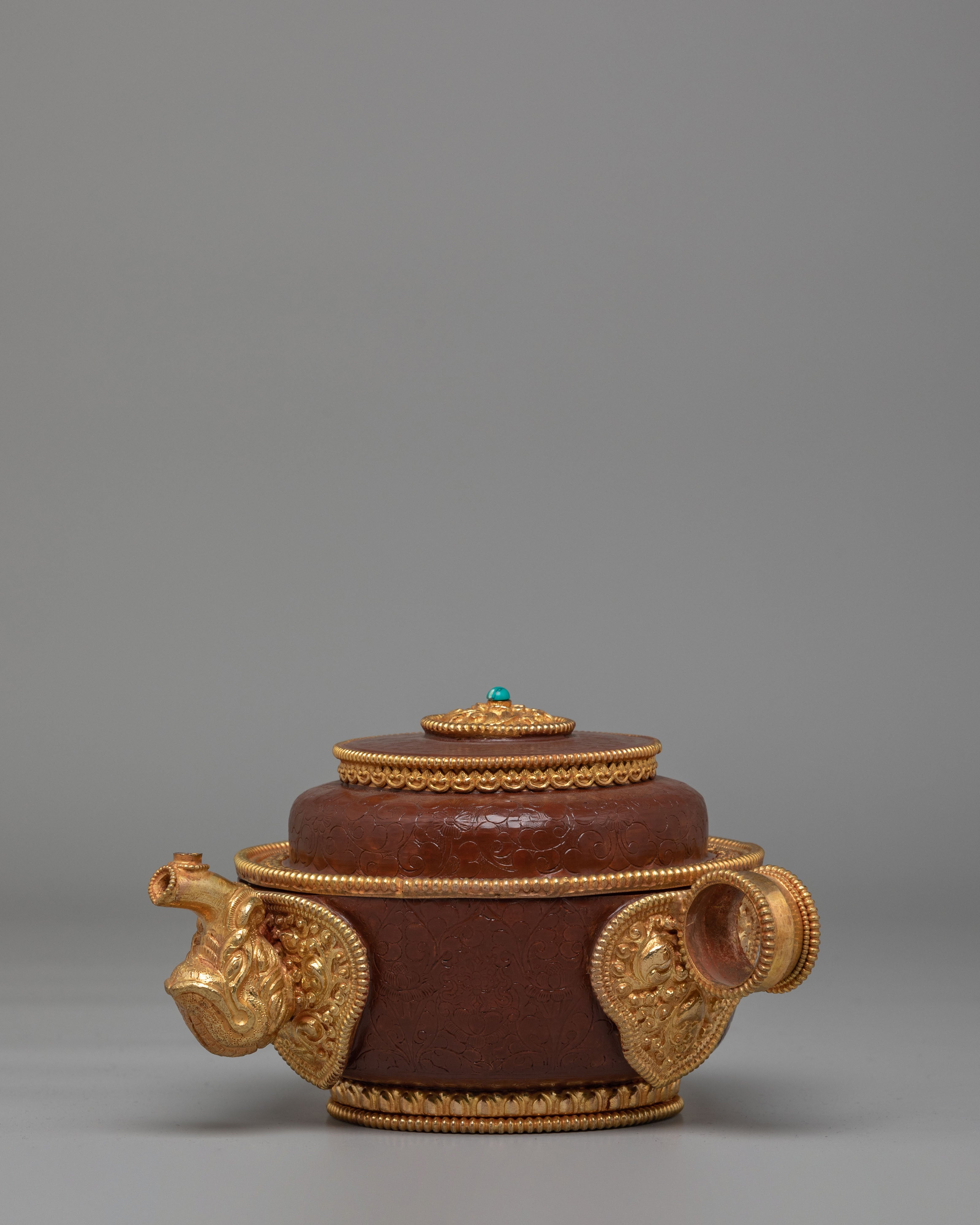 Tibetan Ritual Water Offering Set | Pot, Stand, Plates