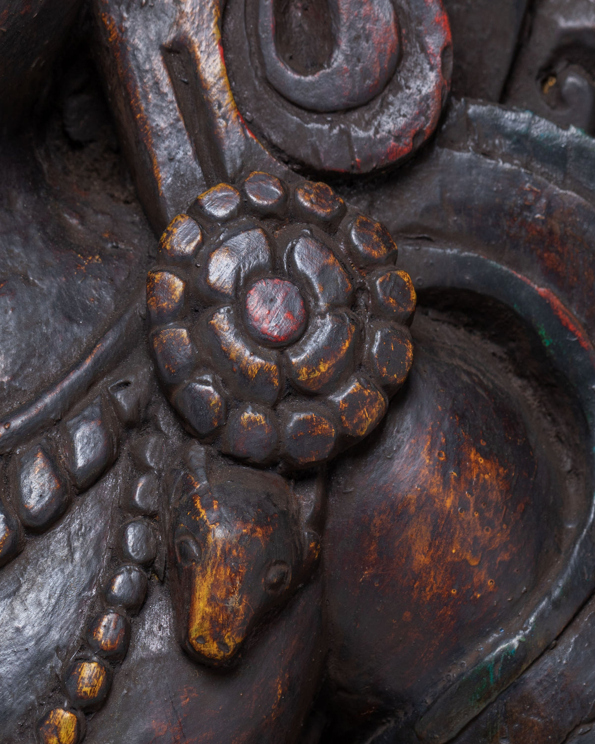 Lokeshwor Tibetan Spiritual Statue | Hand Carved Wooden Avalokiteshvara Art
