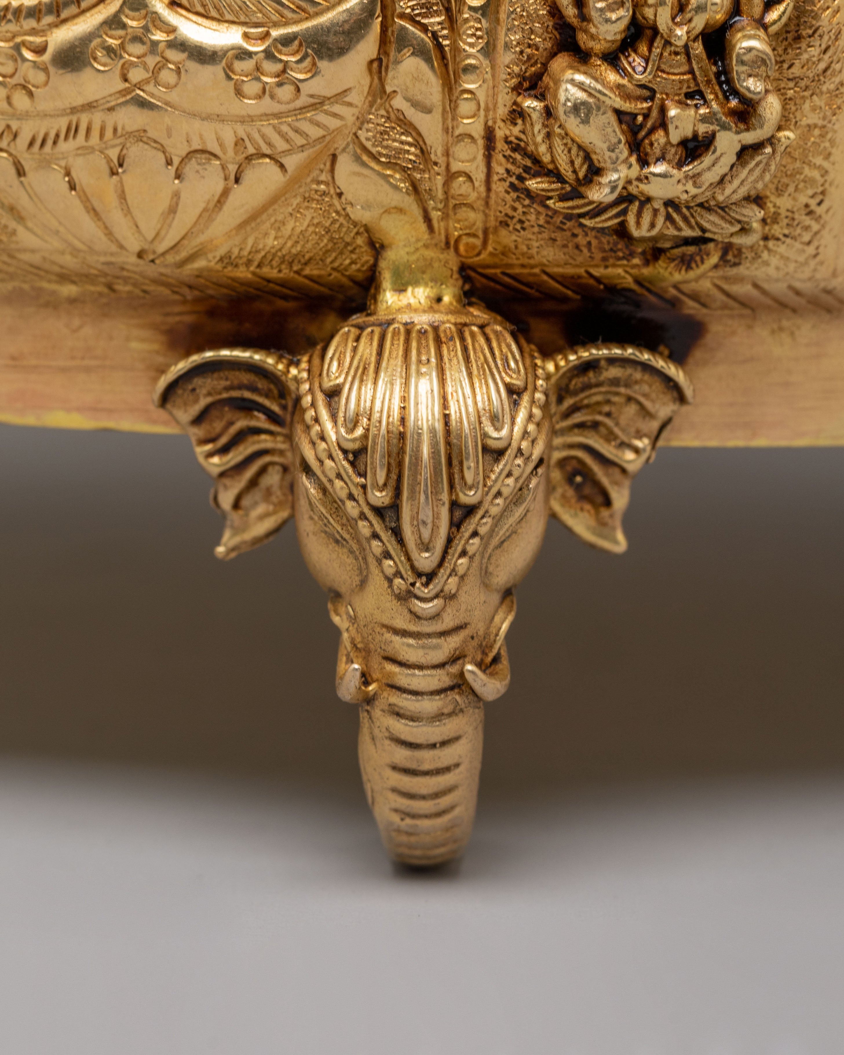 Spiritual Handcrafted Ritual Urli Bowl | Vessel with Elephant Trunk Legs