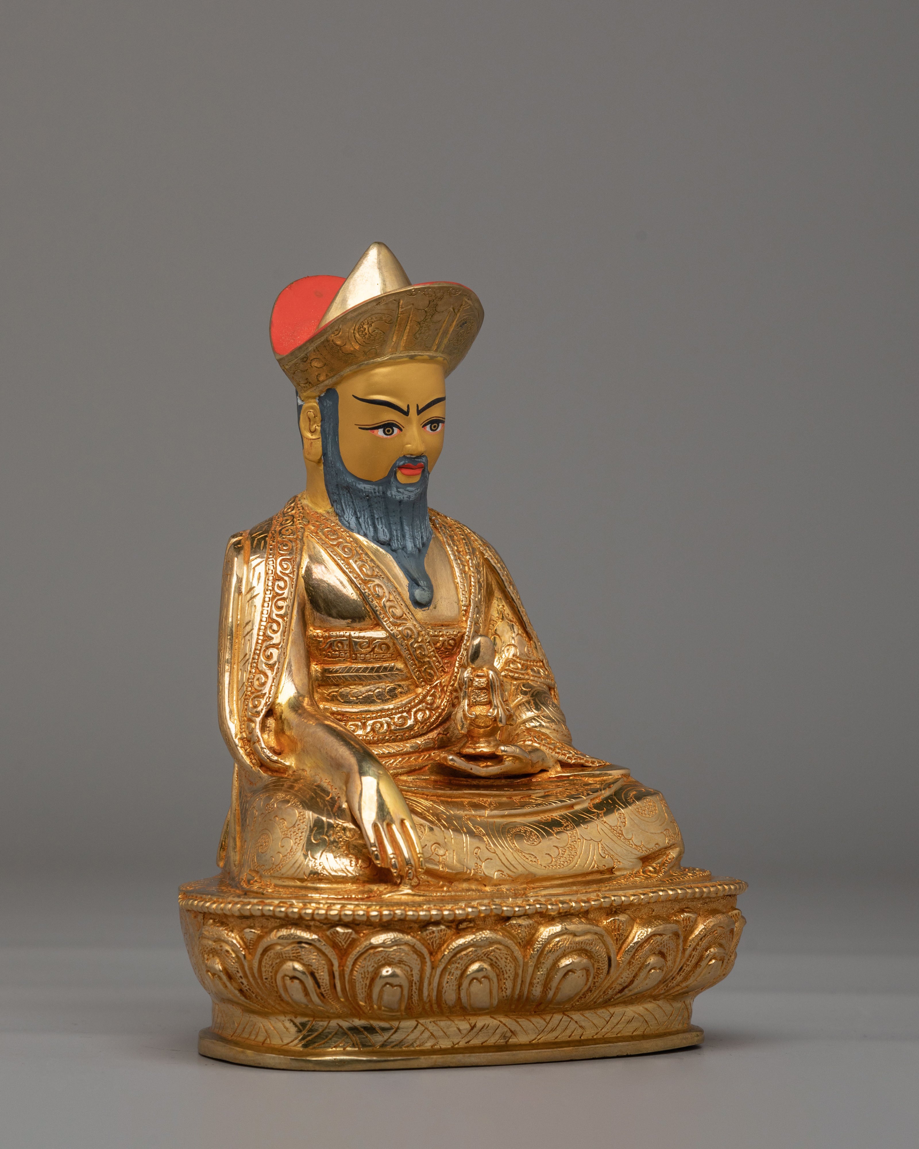 Handcrafted Guru Shapdum Statue | Tibetan Spiritual Master