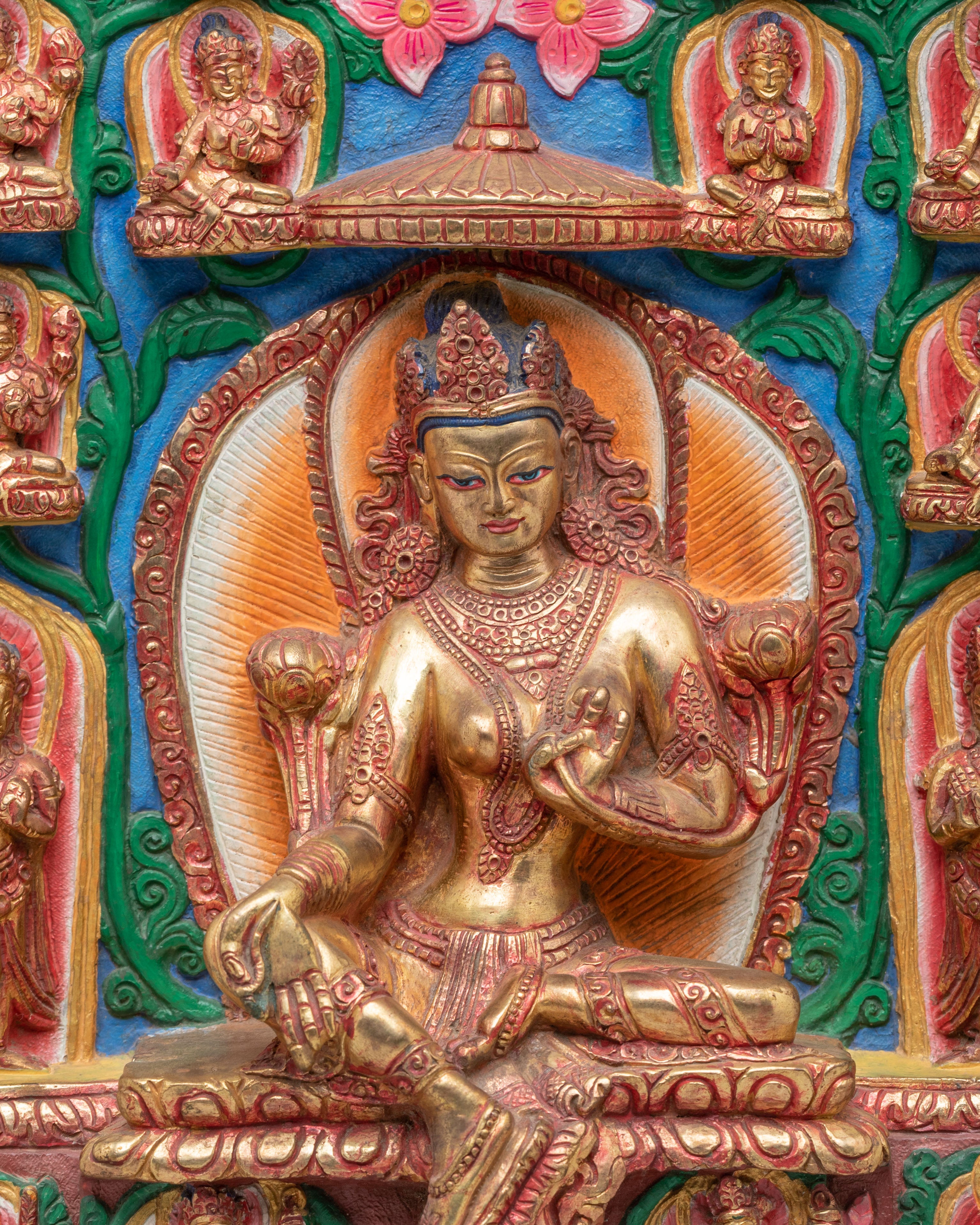 Handmade Buddhist 21 Tara Statue | Divine Goddess for Meditation and Blessings