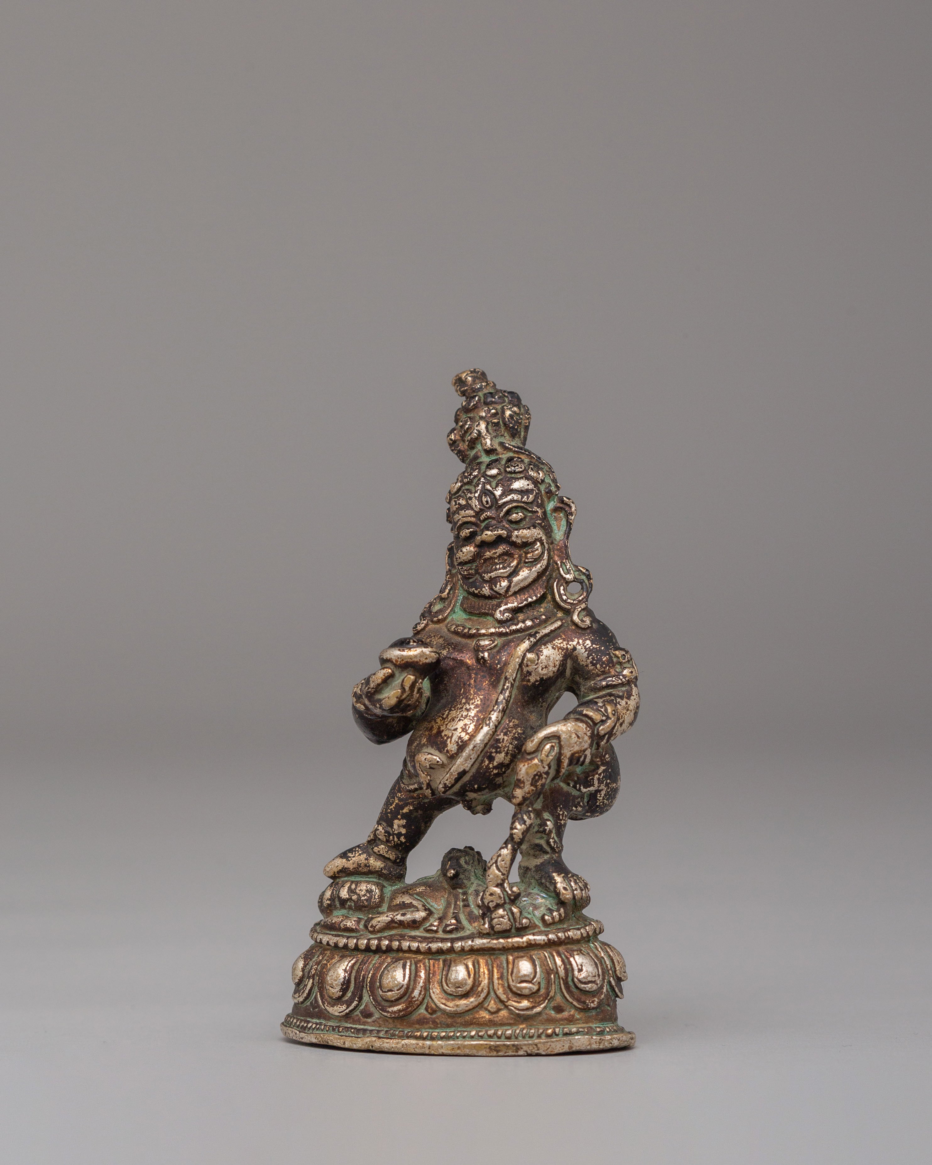 Machine Made Black Dzambhala Deity Statue | Symbolizing Prosperity