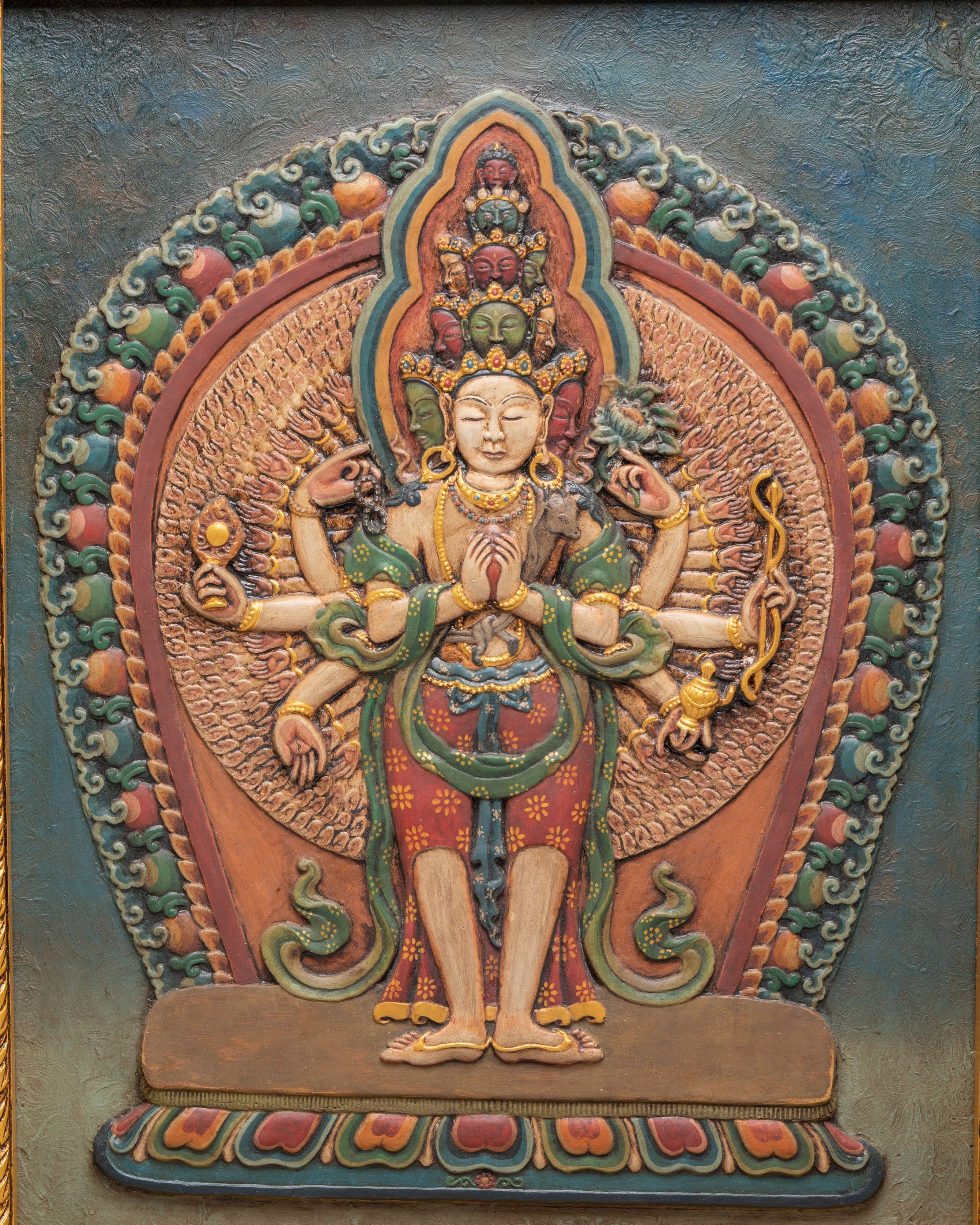 1000-armed Chenrezig Wall Hanging | Traditional Tibetan Artwork
