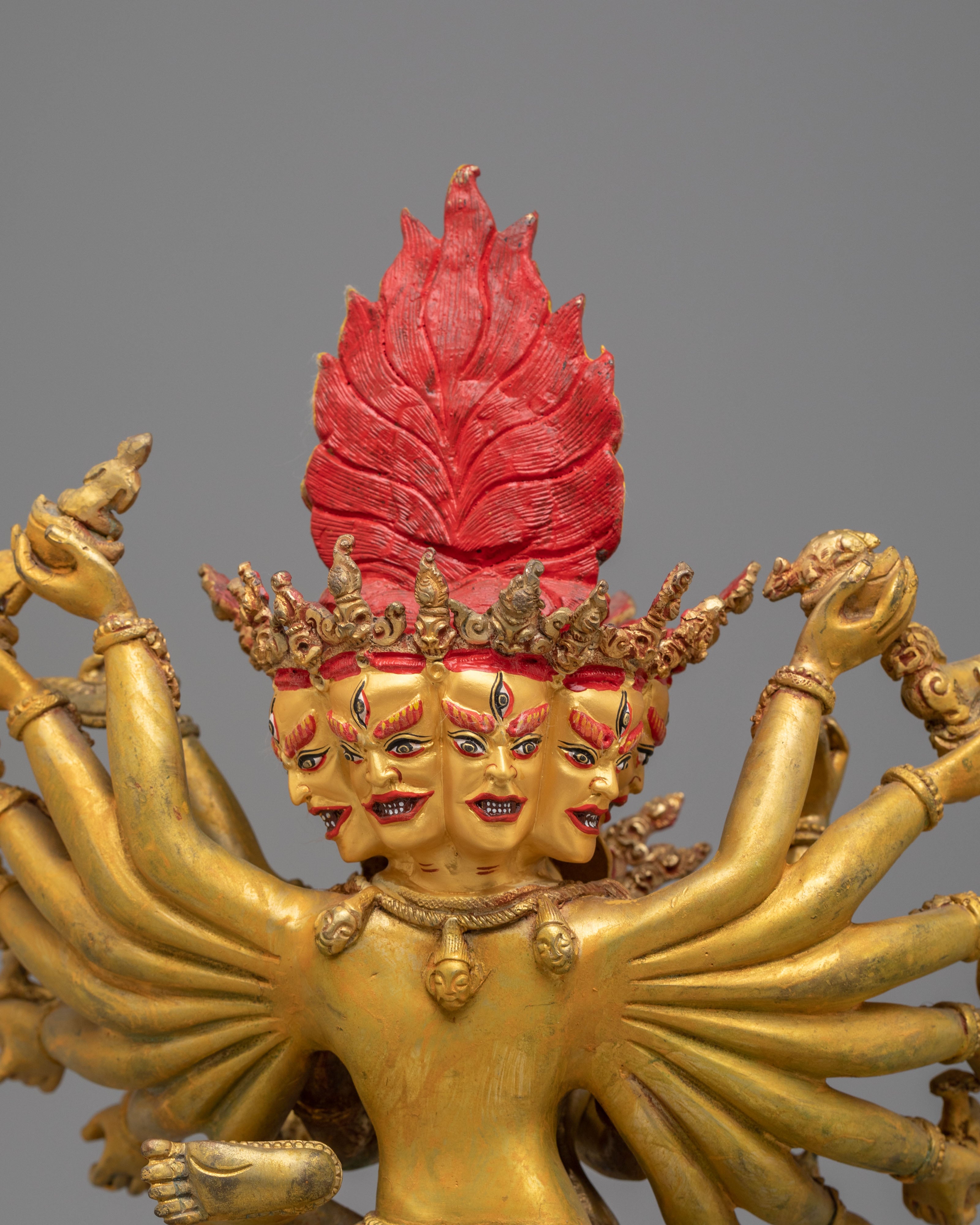 Hevajra With Consort Statue | Vajrayana Tantric Deity Sculpture