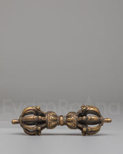 Buddhist Ritual Item Vajra | Brass Tibetan Ritual Tool for Spiritual Practices