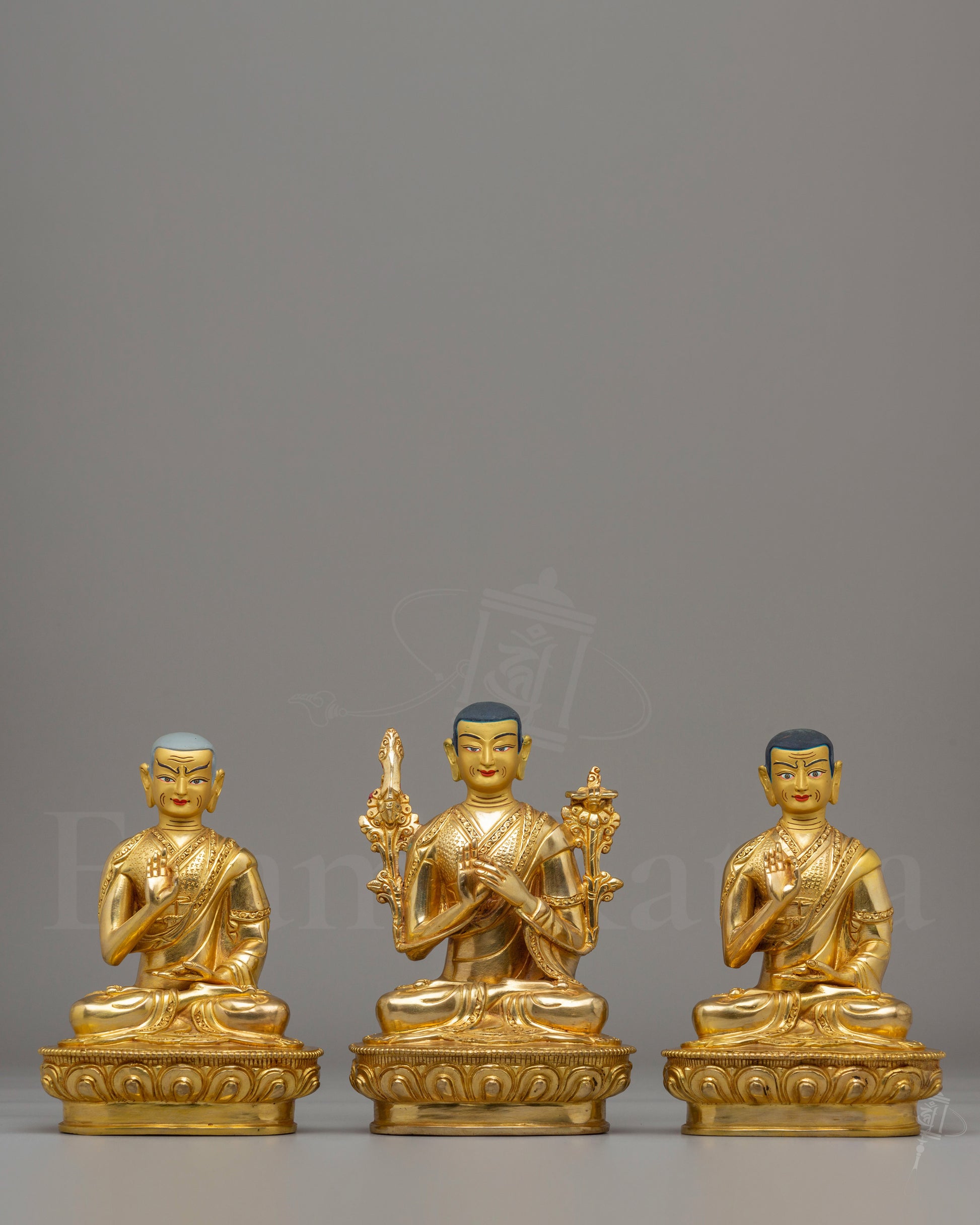 Buddhist Lama Tsongkhapa Set Statue