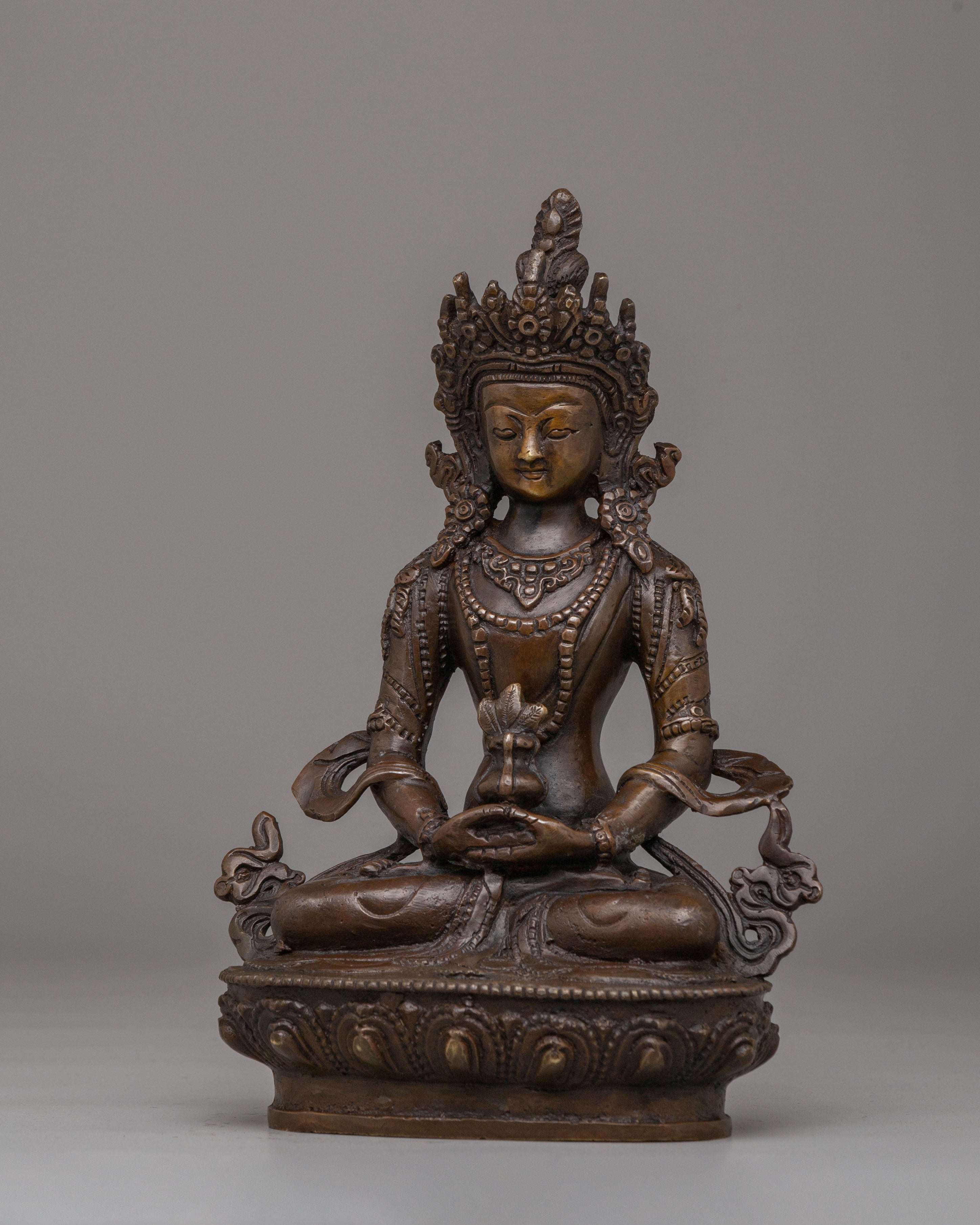 Amitayus Buddha Long Life Statue | Oxidized Copper Body Art