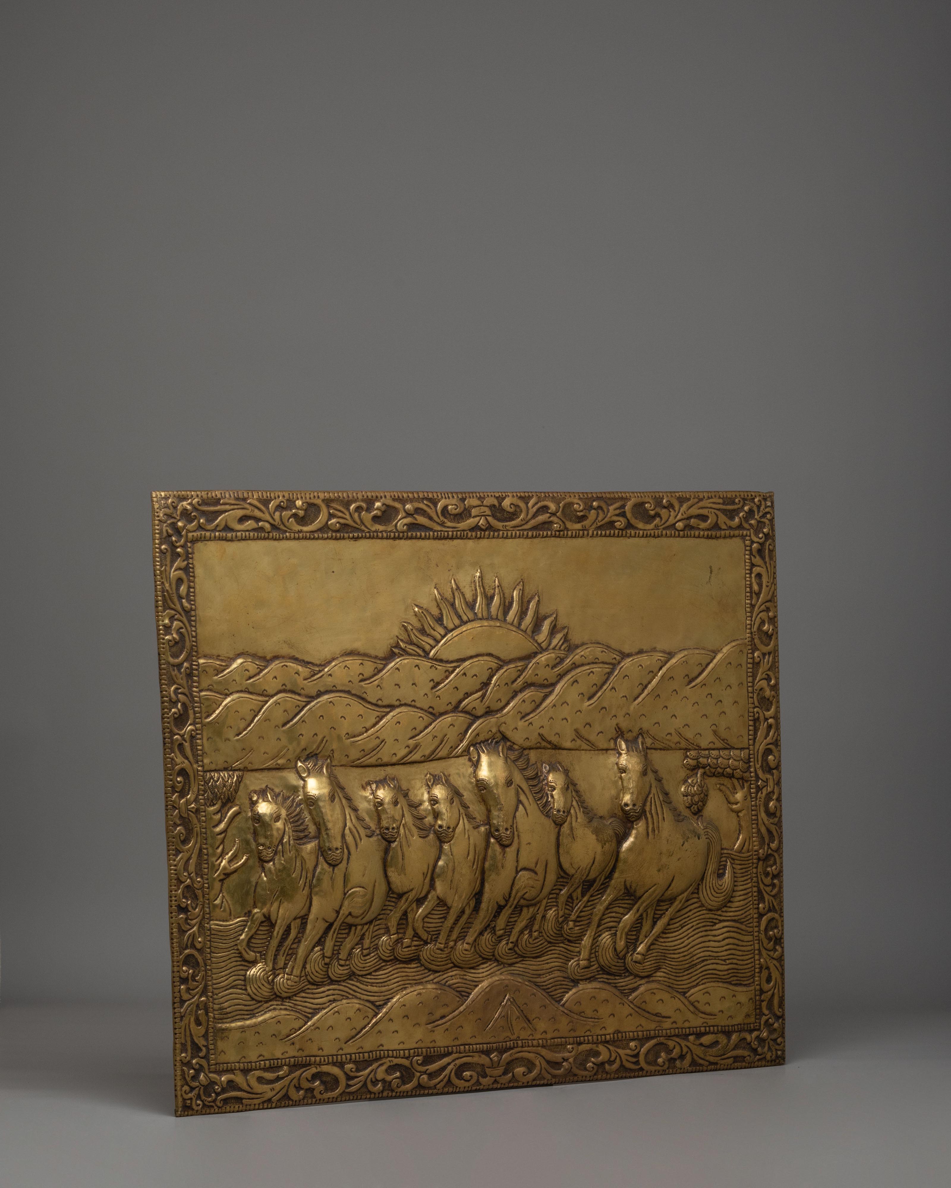 Seven Horse Brass Wall Hanging | Symbol of Wealth and Prosperity