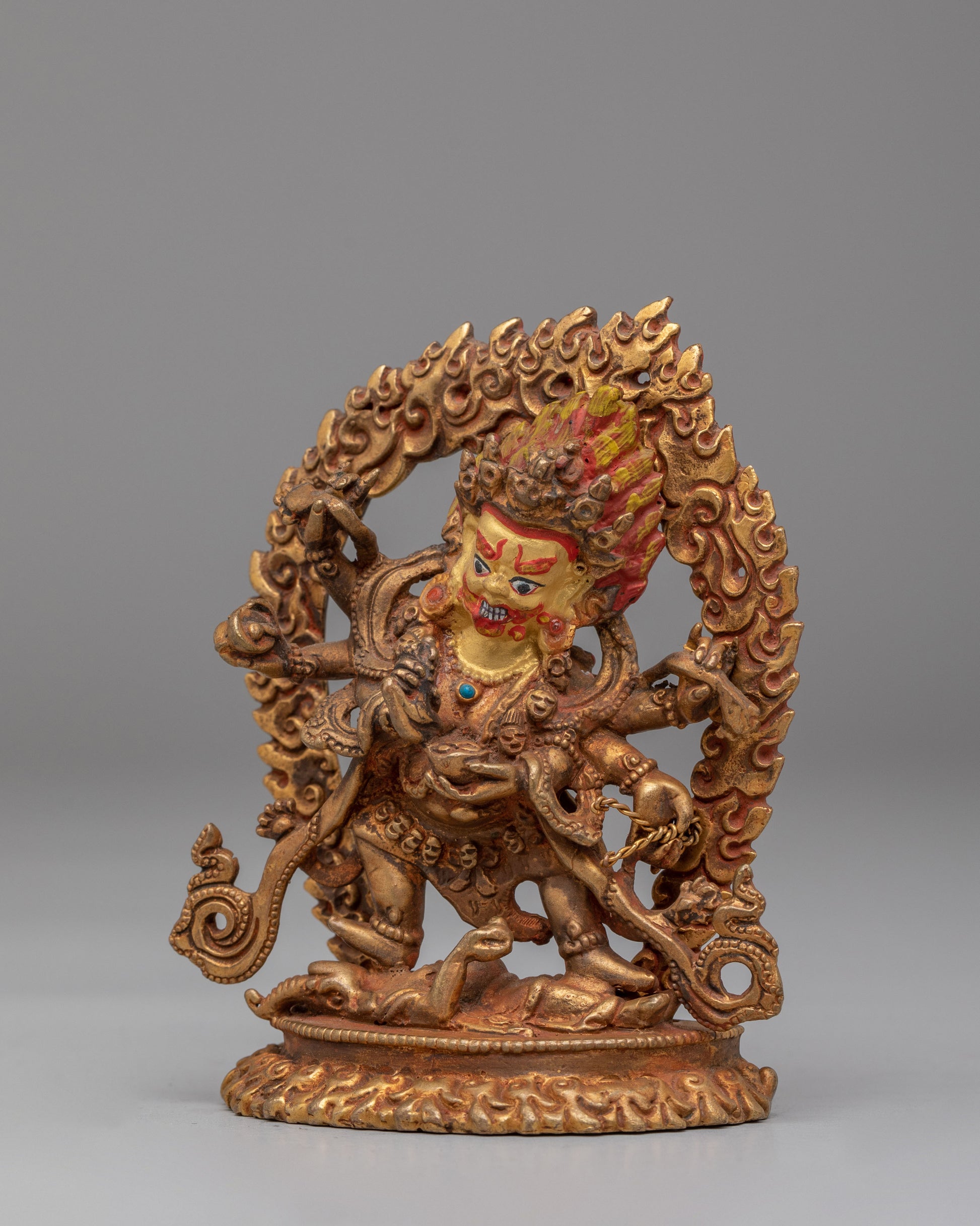 Six-Armed Mahakala Statue for Protection