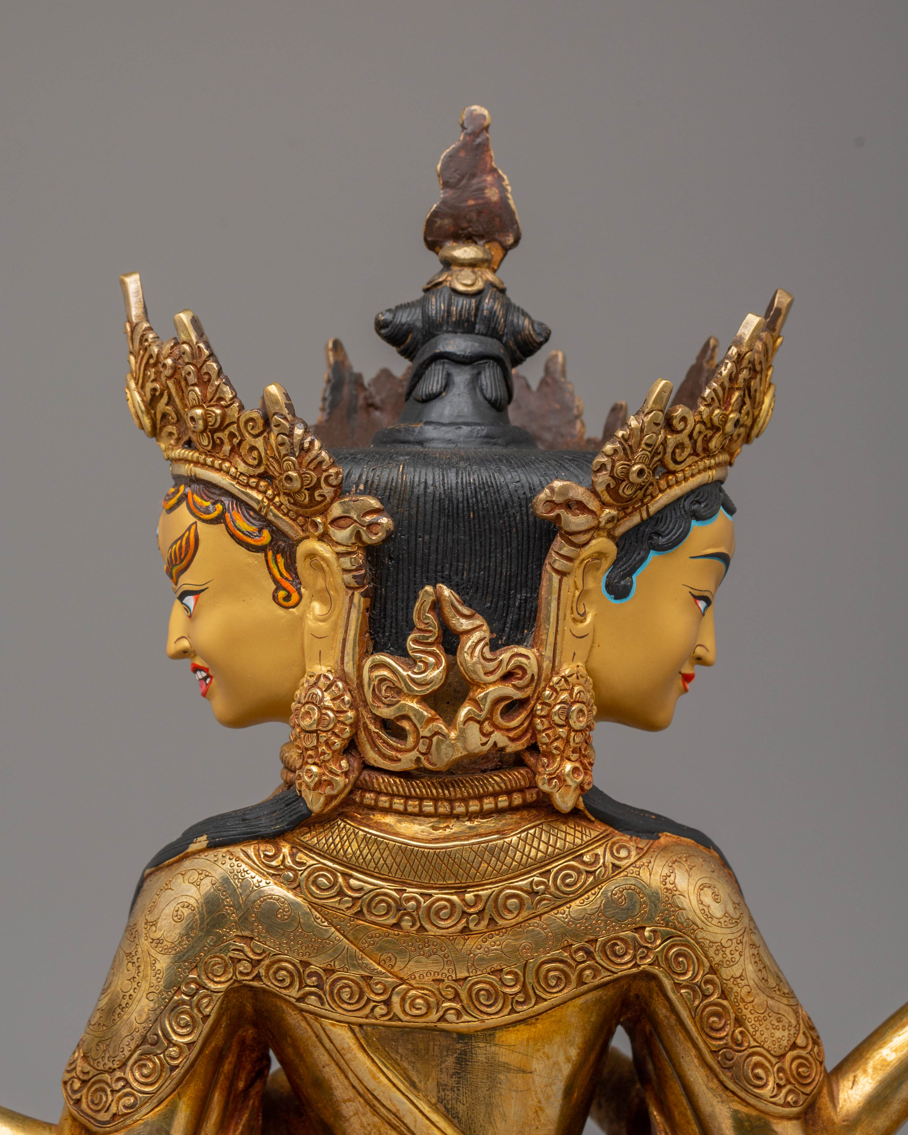 Handmade Golden Namgyalma Statue | Dakini of Longevity