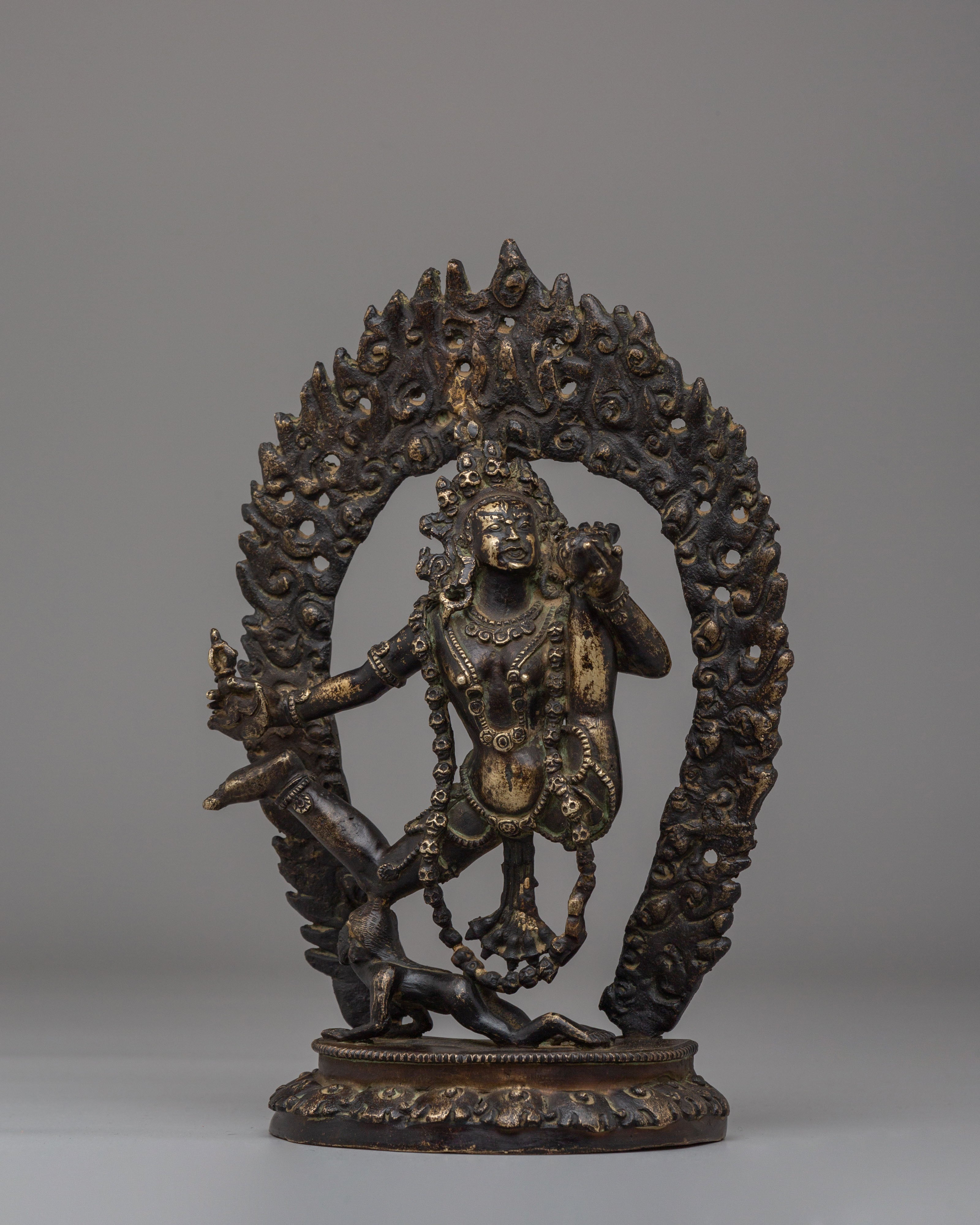 Sacred Tibetan Akash Yogini Statue | Bronze Vajrayogini Sculpture for Altar