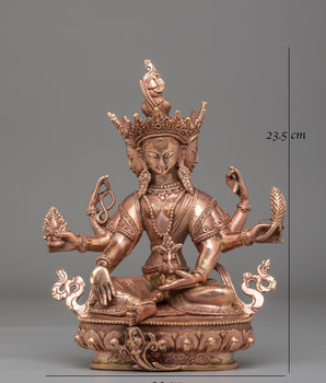 Himalayan Vasudhara Wealth Deity Statue | Handcrafted Buddhist Sculpture for Prosperity