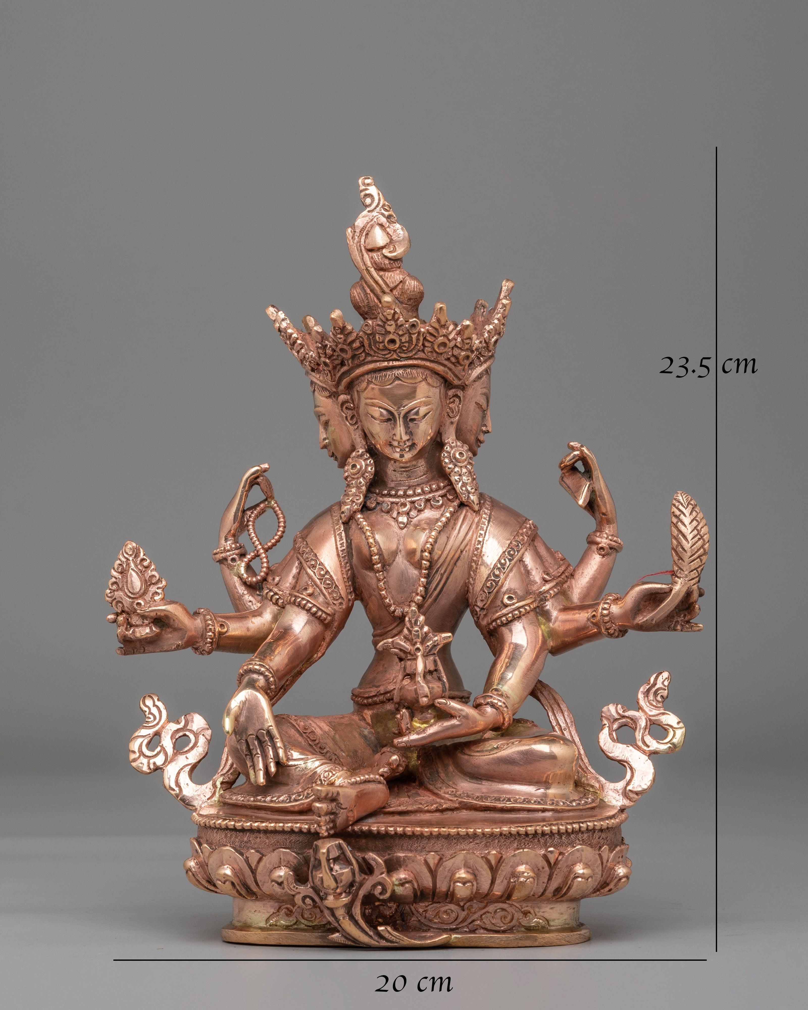 Himalayan Vasudhara Wealth Deity Statue | Handcrafted Buddhist Sculpture for Prosperity