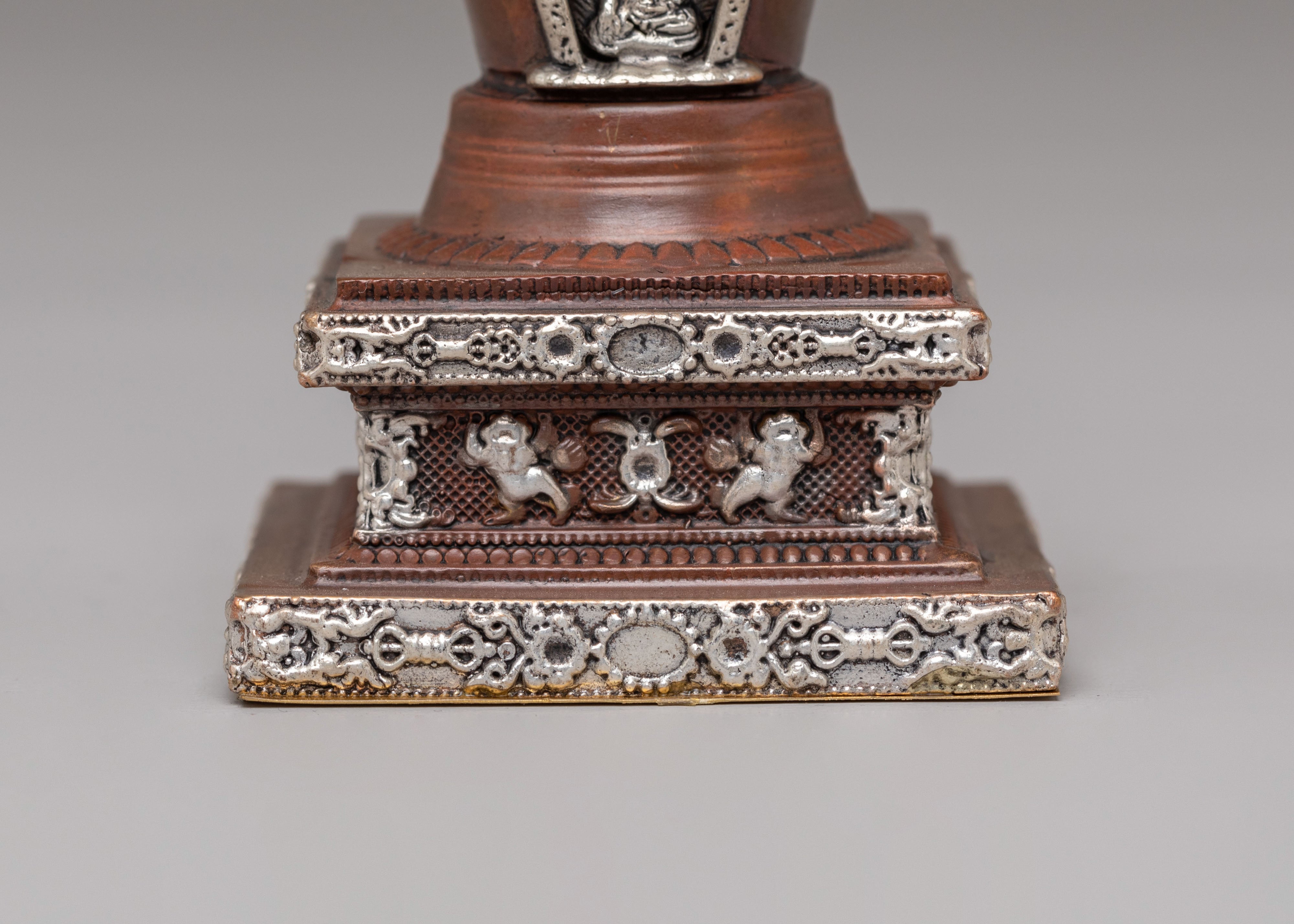 Handcrafted Altar Parinirvana Stupa | Sacred Tibetan Art