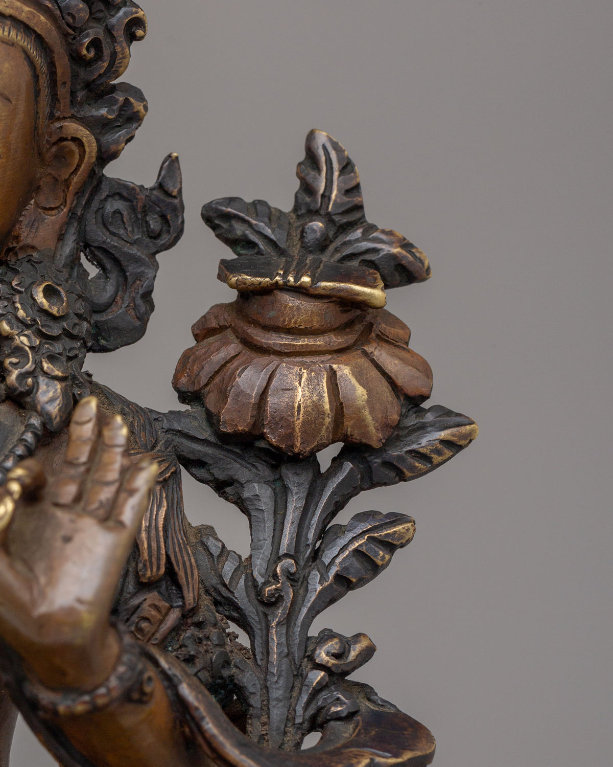 Sacred Manjushri Statue | Handcrafted Tibetan Bodhisattva Sculpture