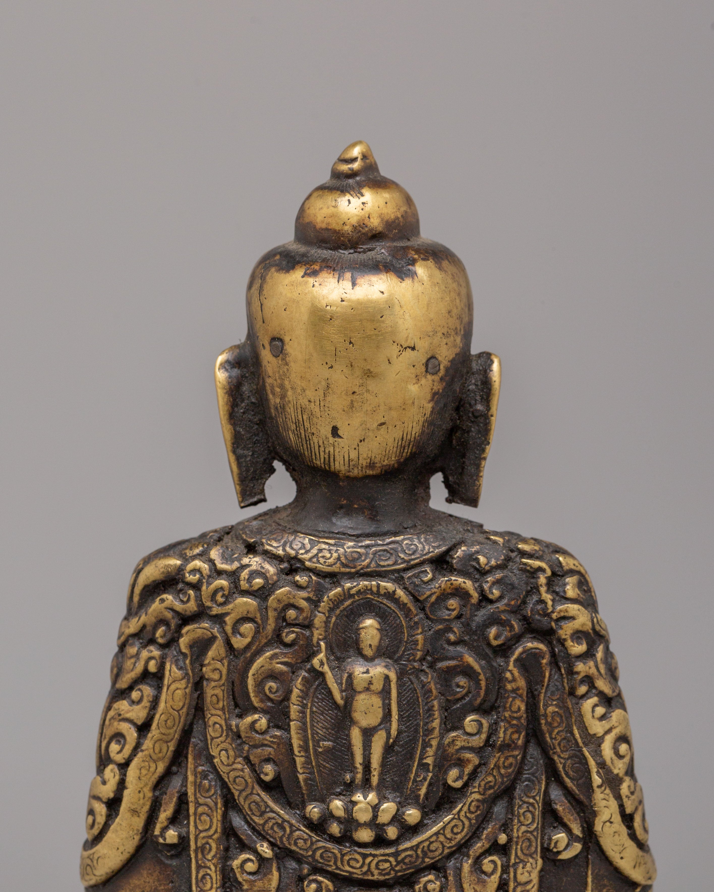 Tibetan Amitabha Buddha Sculpture | Sacred Symbol of Compassion & Enlightenment
